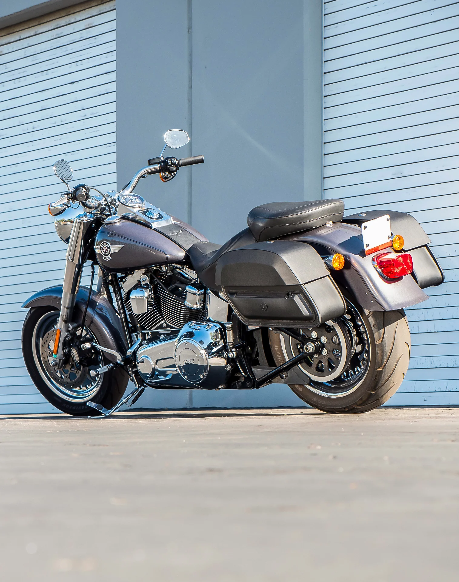 28L - Pantheon Medium Quick Mount Motorcycle Saddlebags for Harley Softail Fat Boy FLSTF/I - Image 3