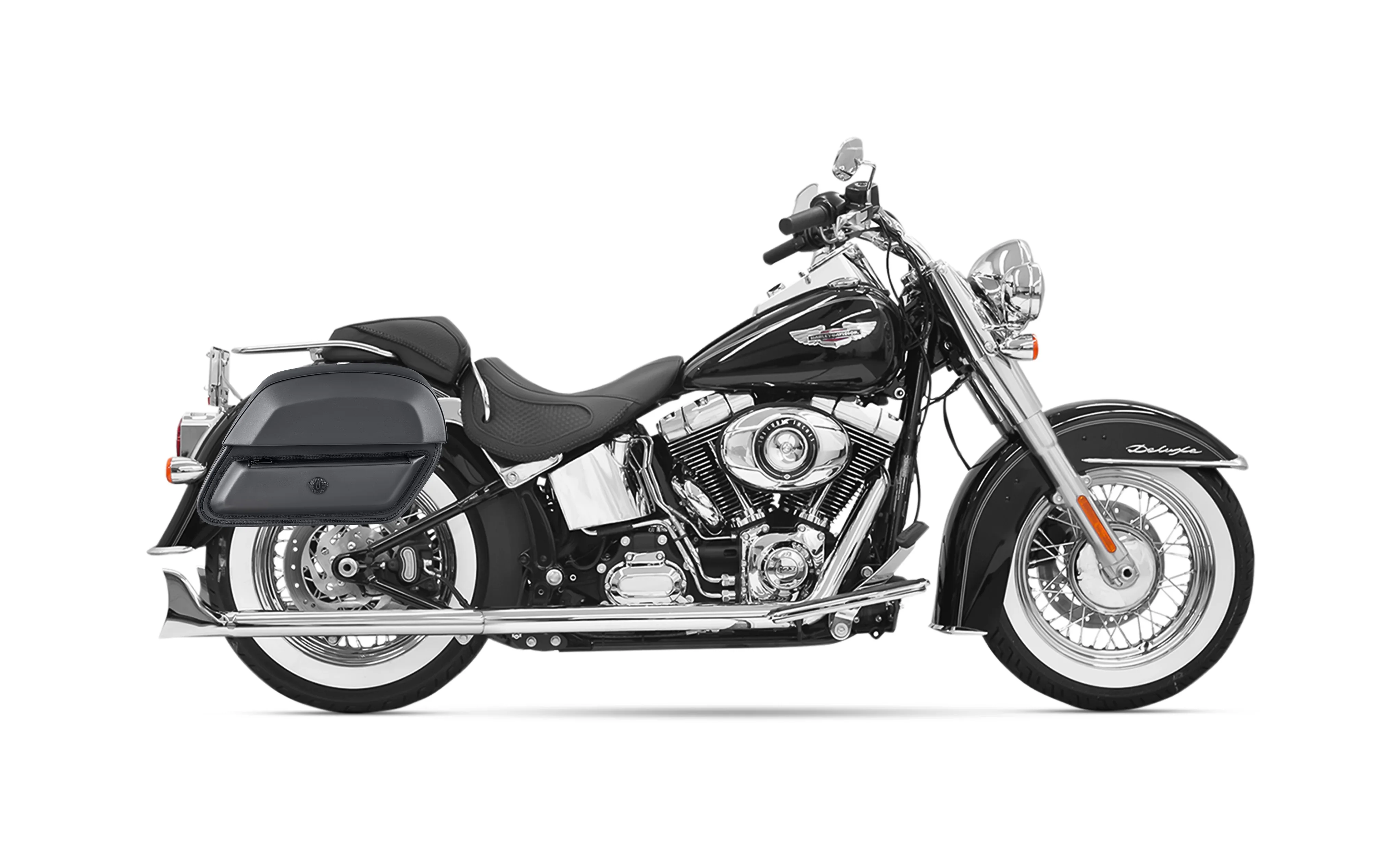 28L - Pantheon Medium Quick Mount Saddlebags for Heritage Classic FLSTC/I - Image 2