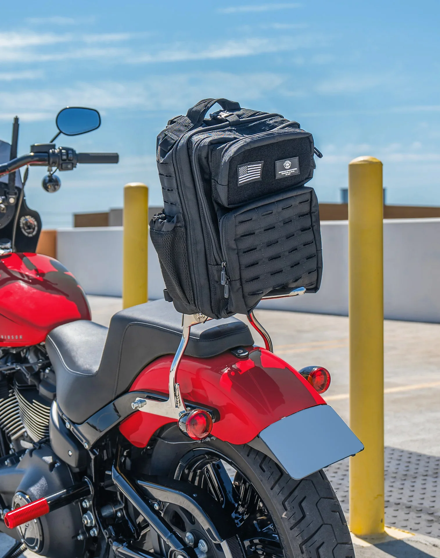 30L - Tactical Large Hyosung Motorcycle Sissy Bar Backpack - Image 4