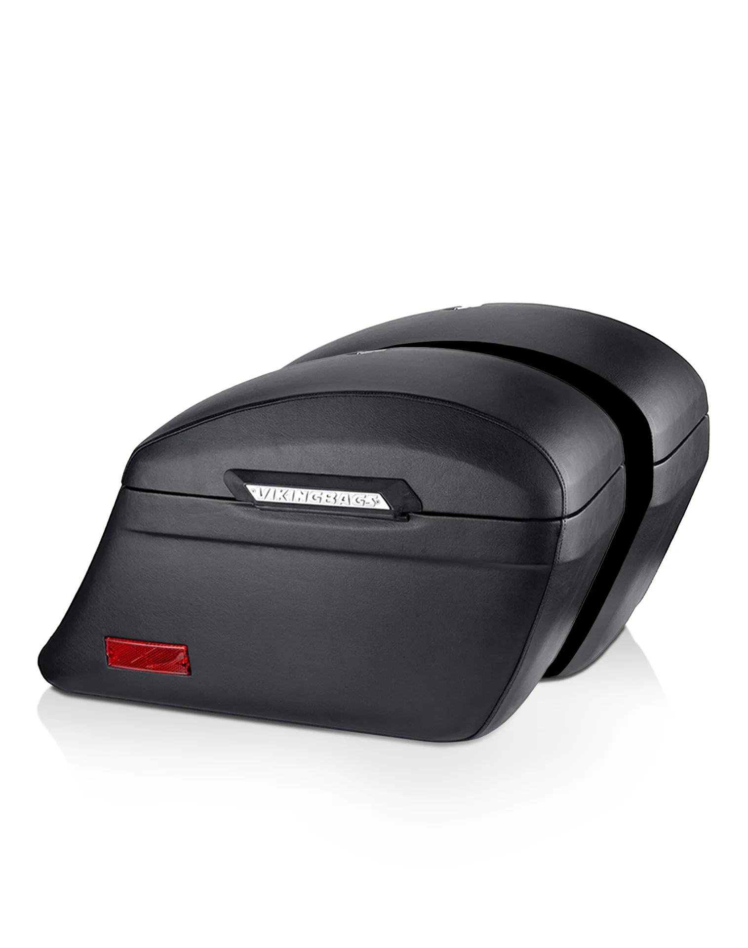 44L - Lamellar Stallion Extra Large Victory Hammer Leather Covered Motorcycle Hard Saddlebags