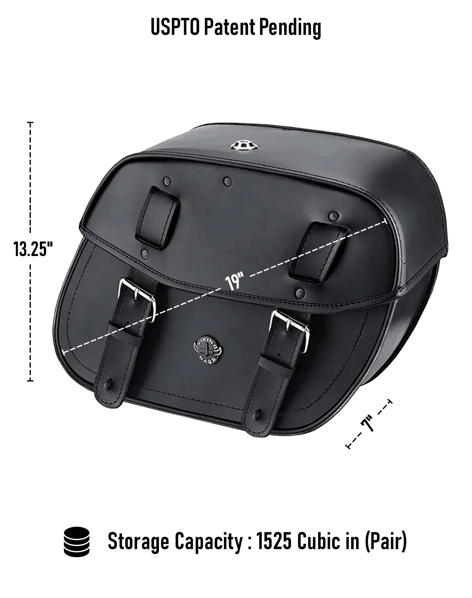 25L - Arch Large Shock Cutout Leather Motorcycle Saddlebags for Harley Sportster 1200 Super Low XL1200T - Image 3