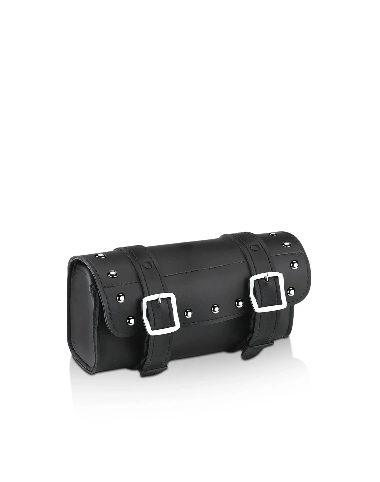 2L - Armor Studded Kawasaki Leather Motorcycle Handlebar Bag