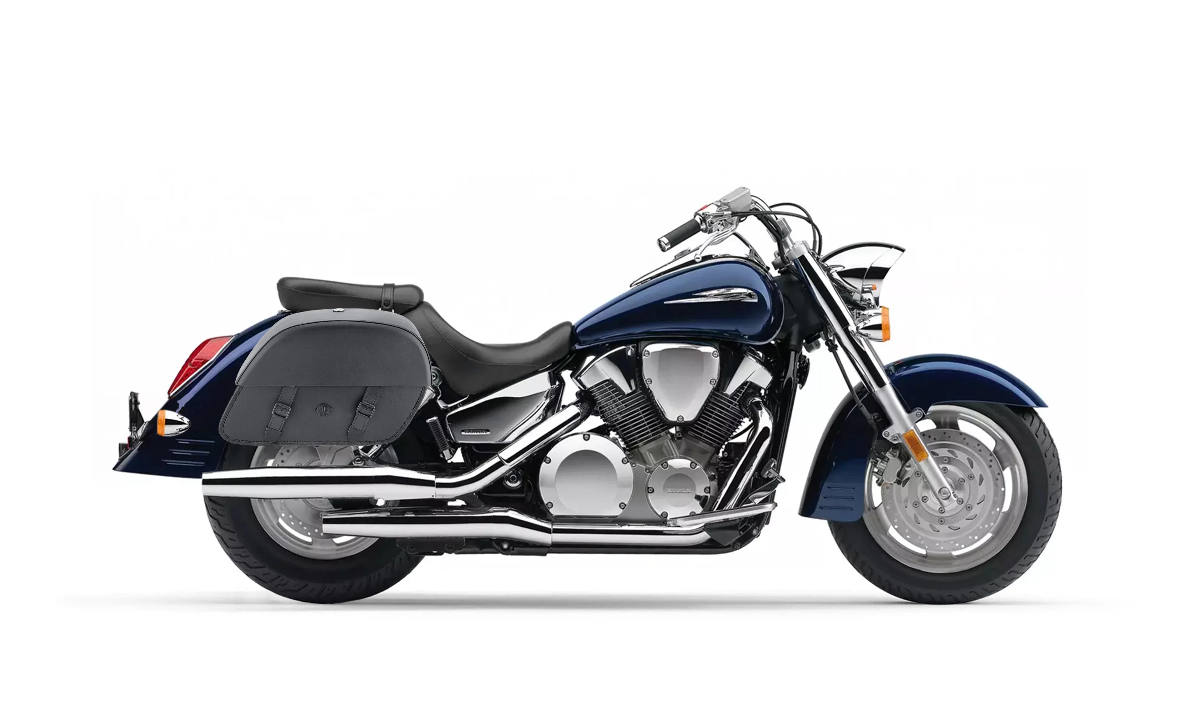 28L - Baelor Medium Hard Mount Honda VTX 1300 R Retro Motorcycle Saddlebags - Image 2