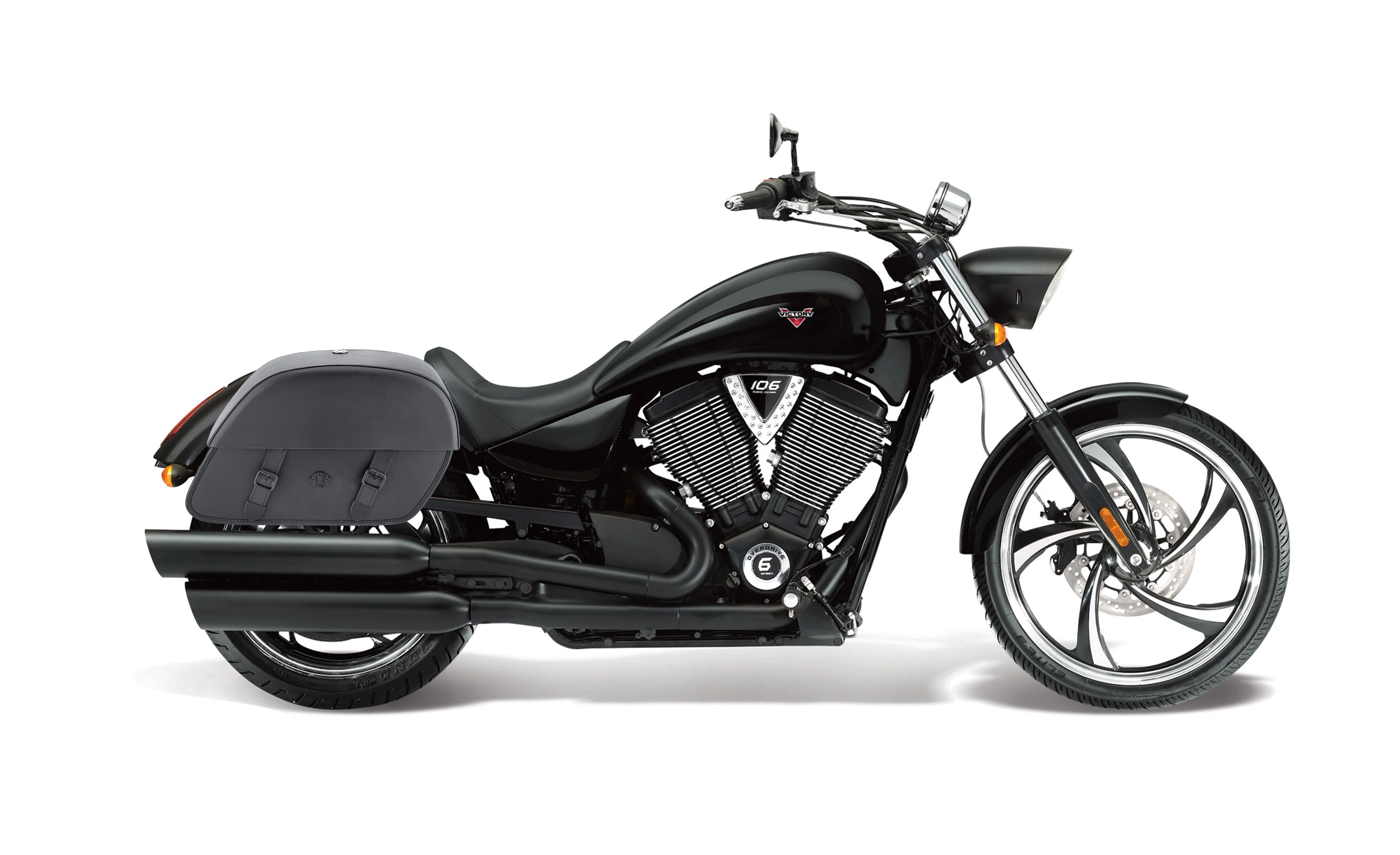 28L - Baelor Medium Hard Mount Victory 8 Ball Motorcycle Saddlebags - Image 2
