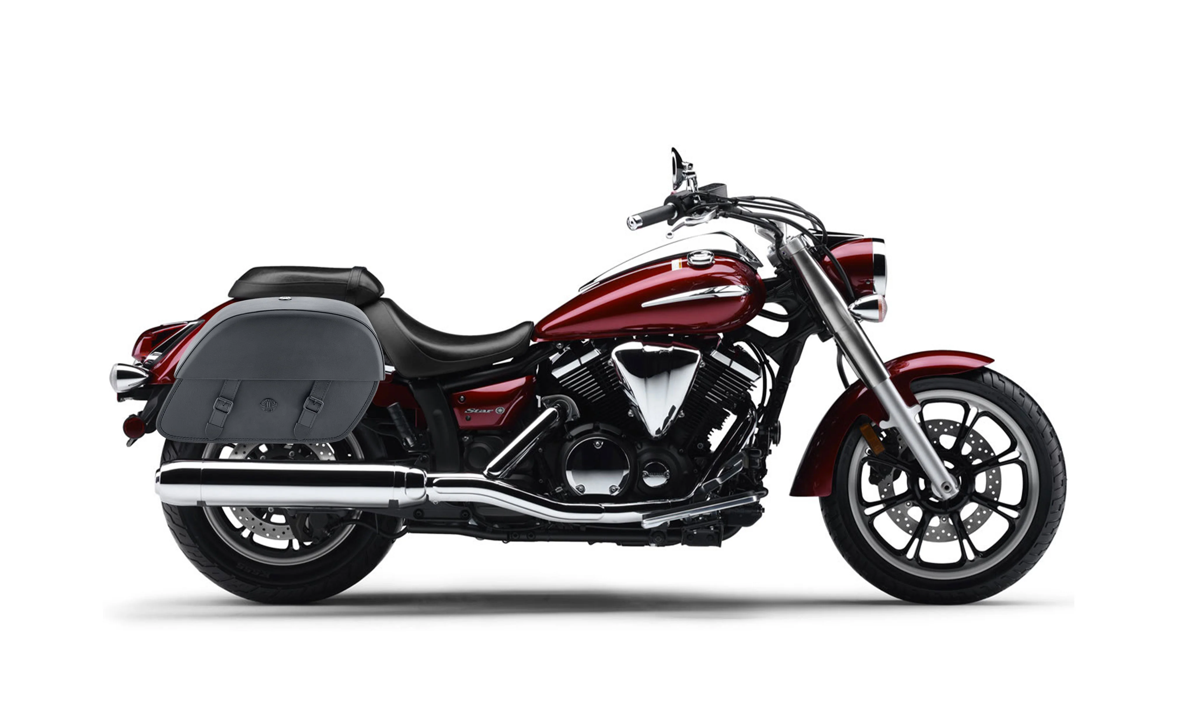 28L - Baelor Medium Hard Mount Yamaha V Star 950 Motorcycle Saddlebags - Image 2