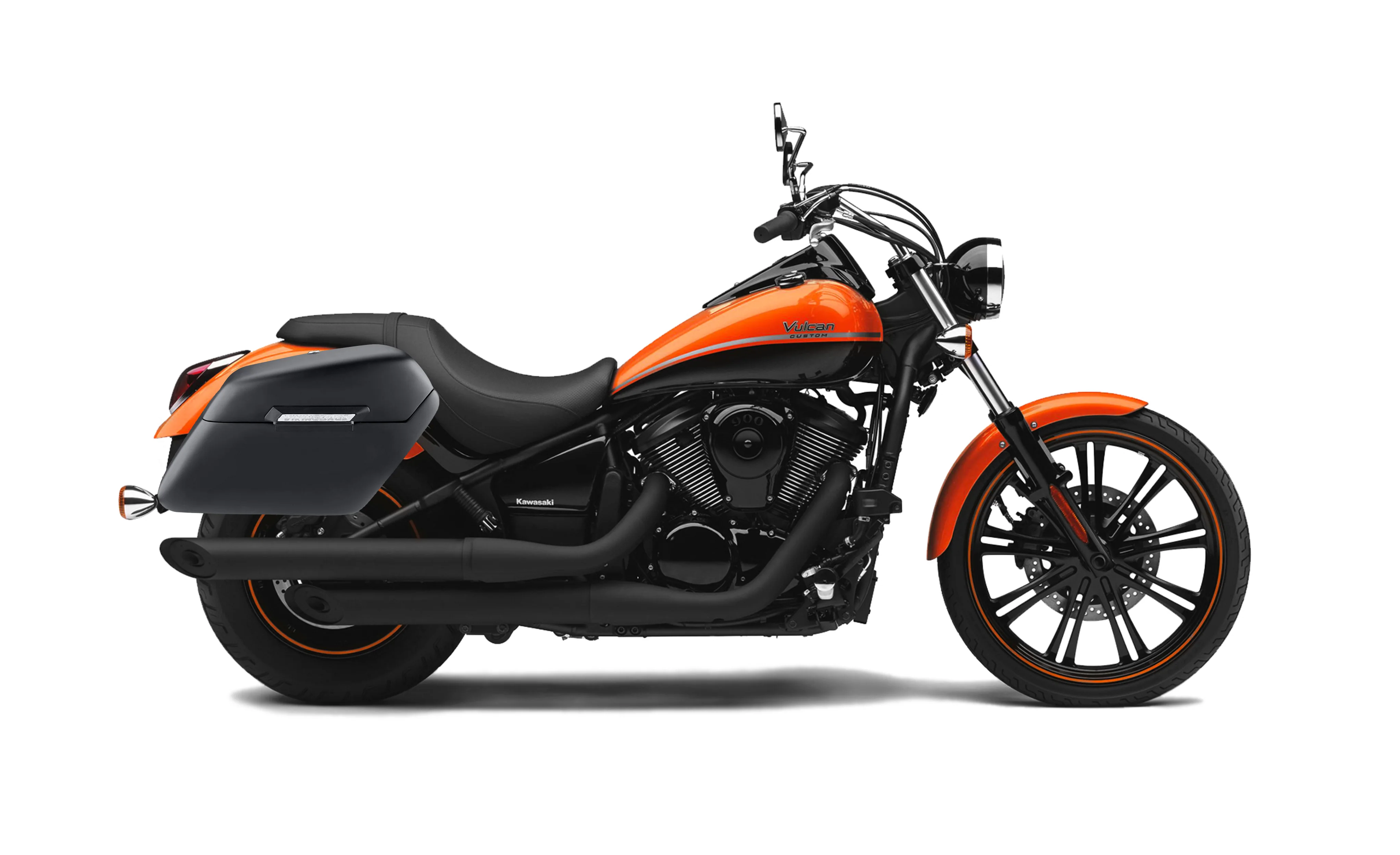 42L - Baldur Extra Large Kawasaki Vulcan 900 Custom VN900C Matte Motorcycle Hard Saddlebags - Image 2