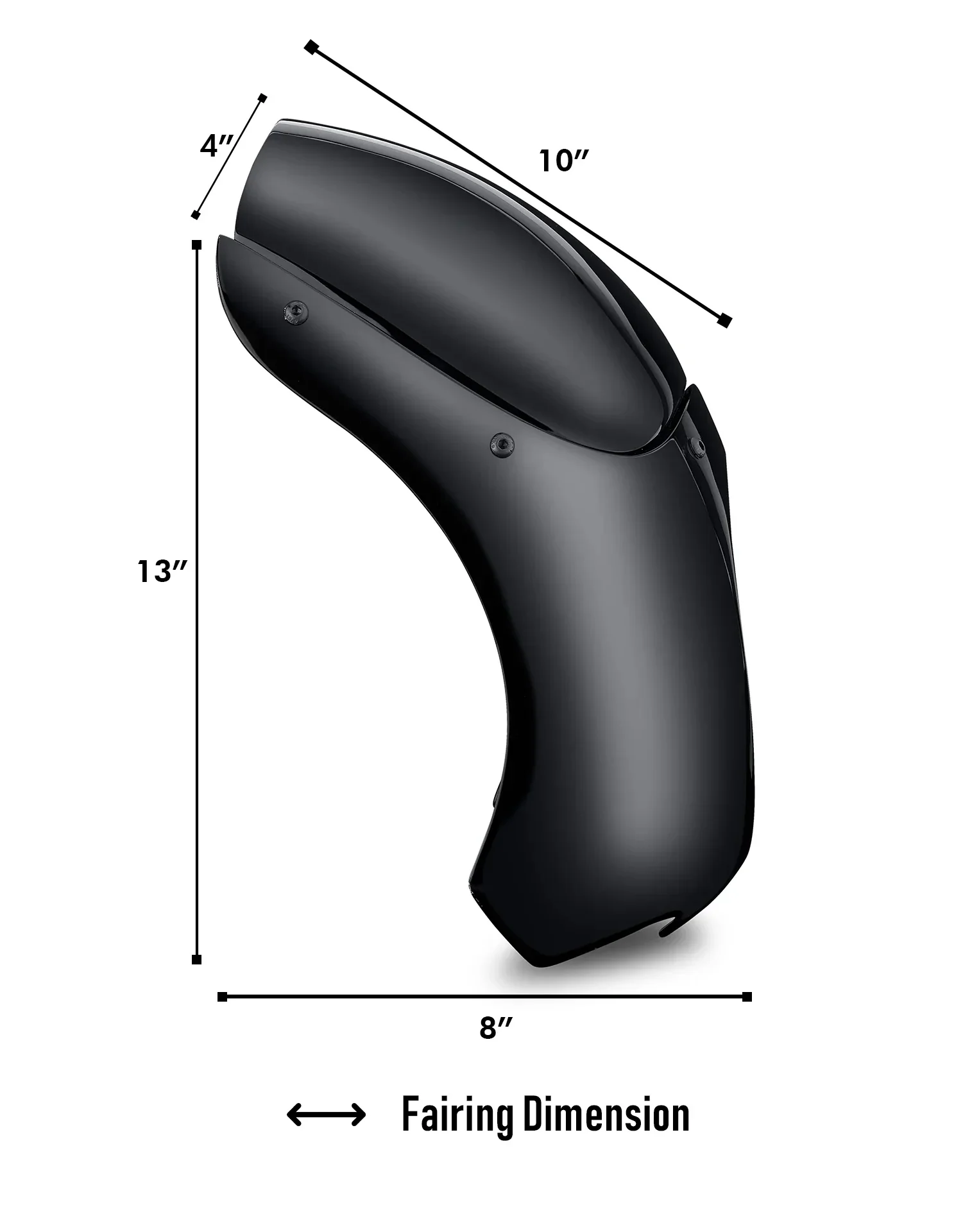 Viking Bronco Motorcycle Fairing For Harley Dyna Street Bob FXDB Gloss Black - Image 4