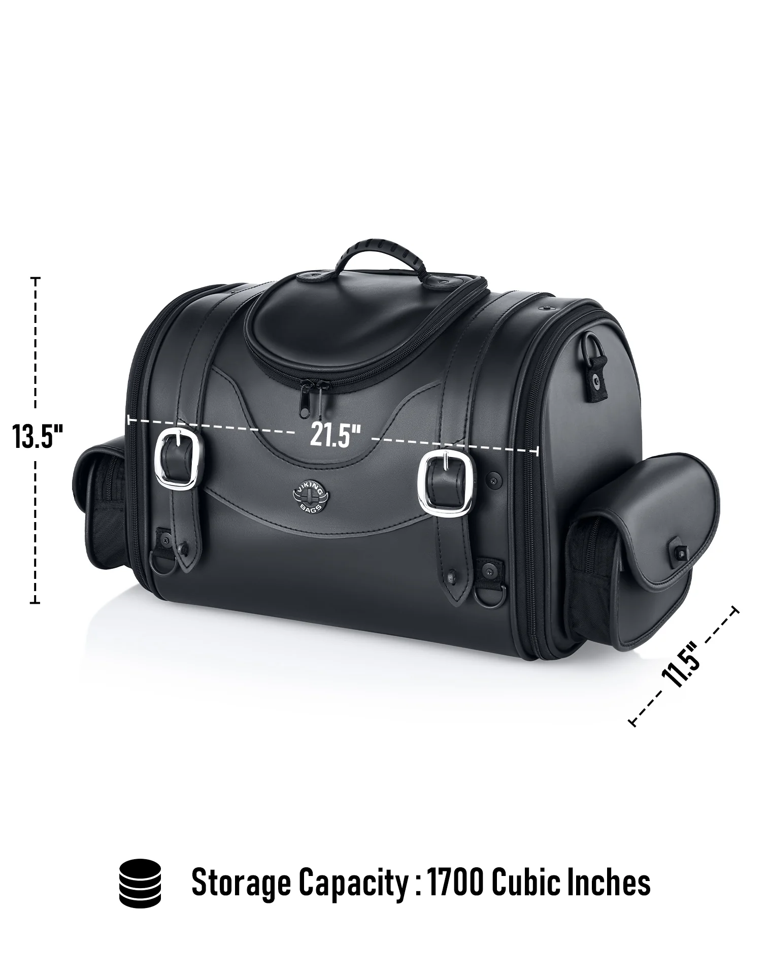 28L - Century Large Honda Leather Motorcycle Roll Bag - Image 7