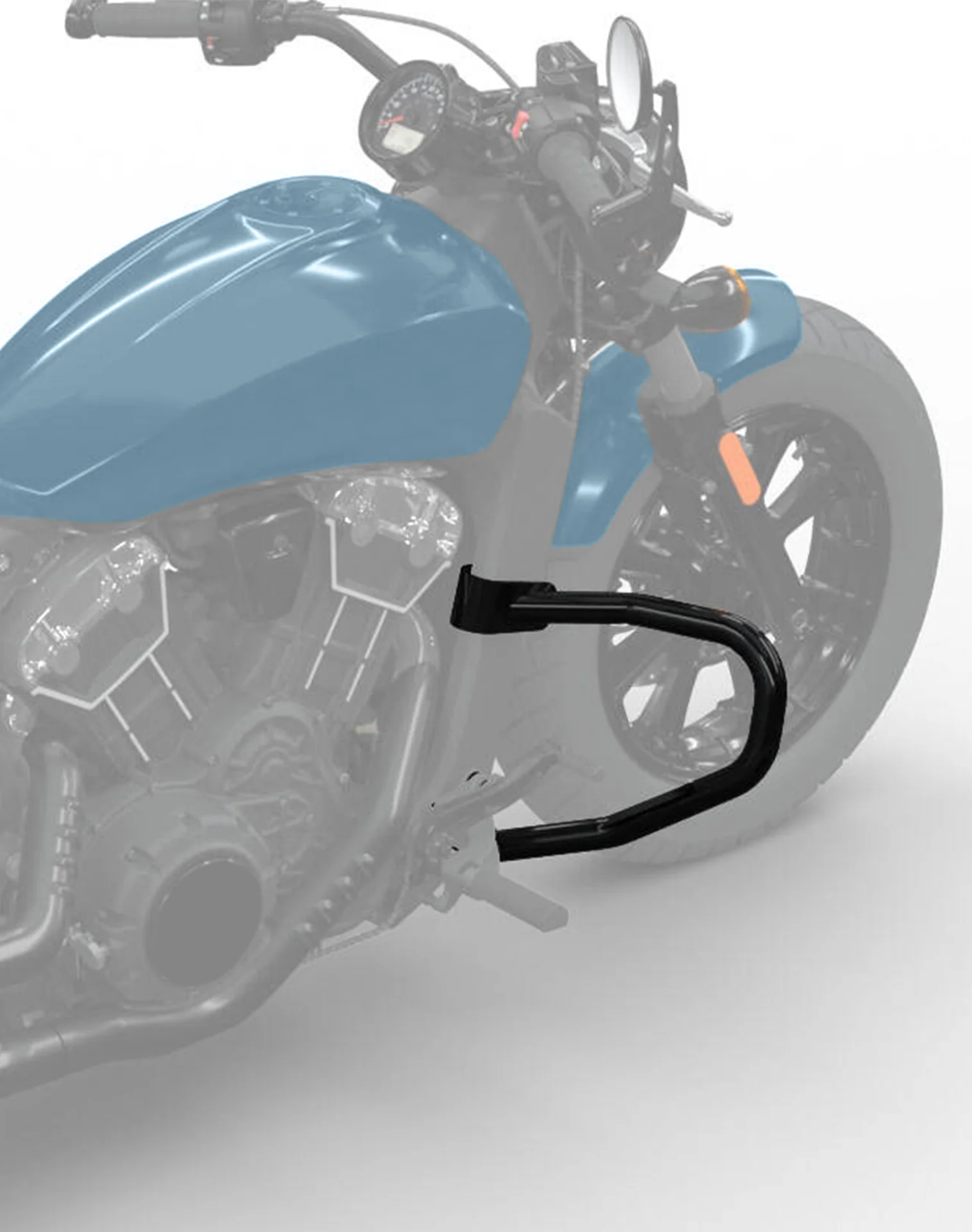 Viking Cherokee Indian Scout Bobber Sixty Crash Bar/Engine Guard Gloss Black - Image 7