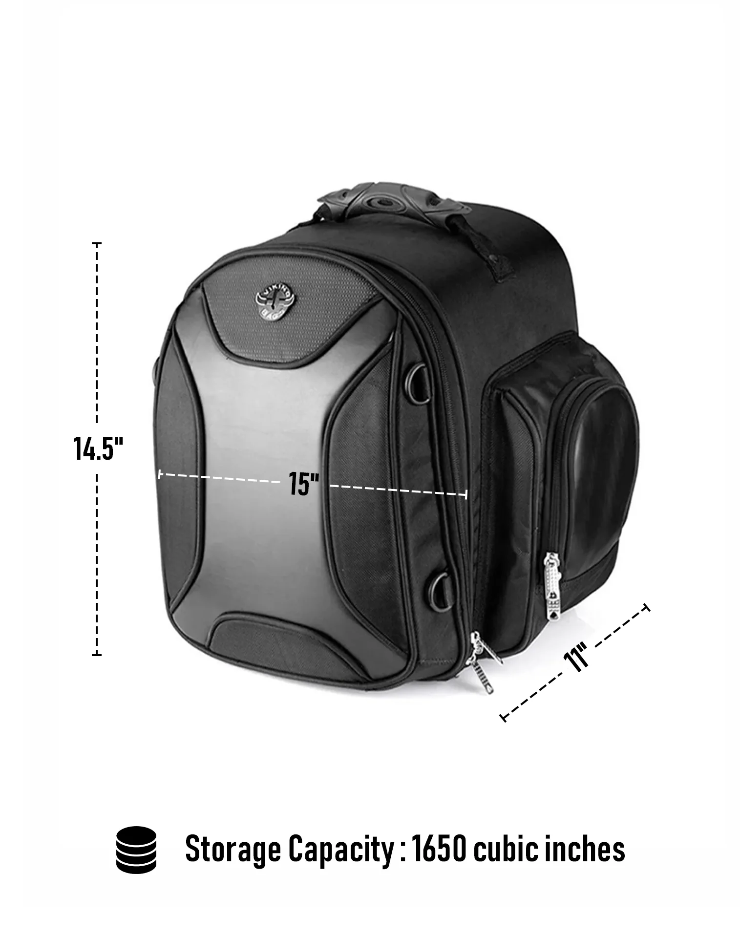 27L - Dagr Large Hyosung Motorcycle Sissy Bar Bag - Image 5