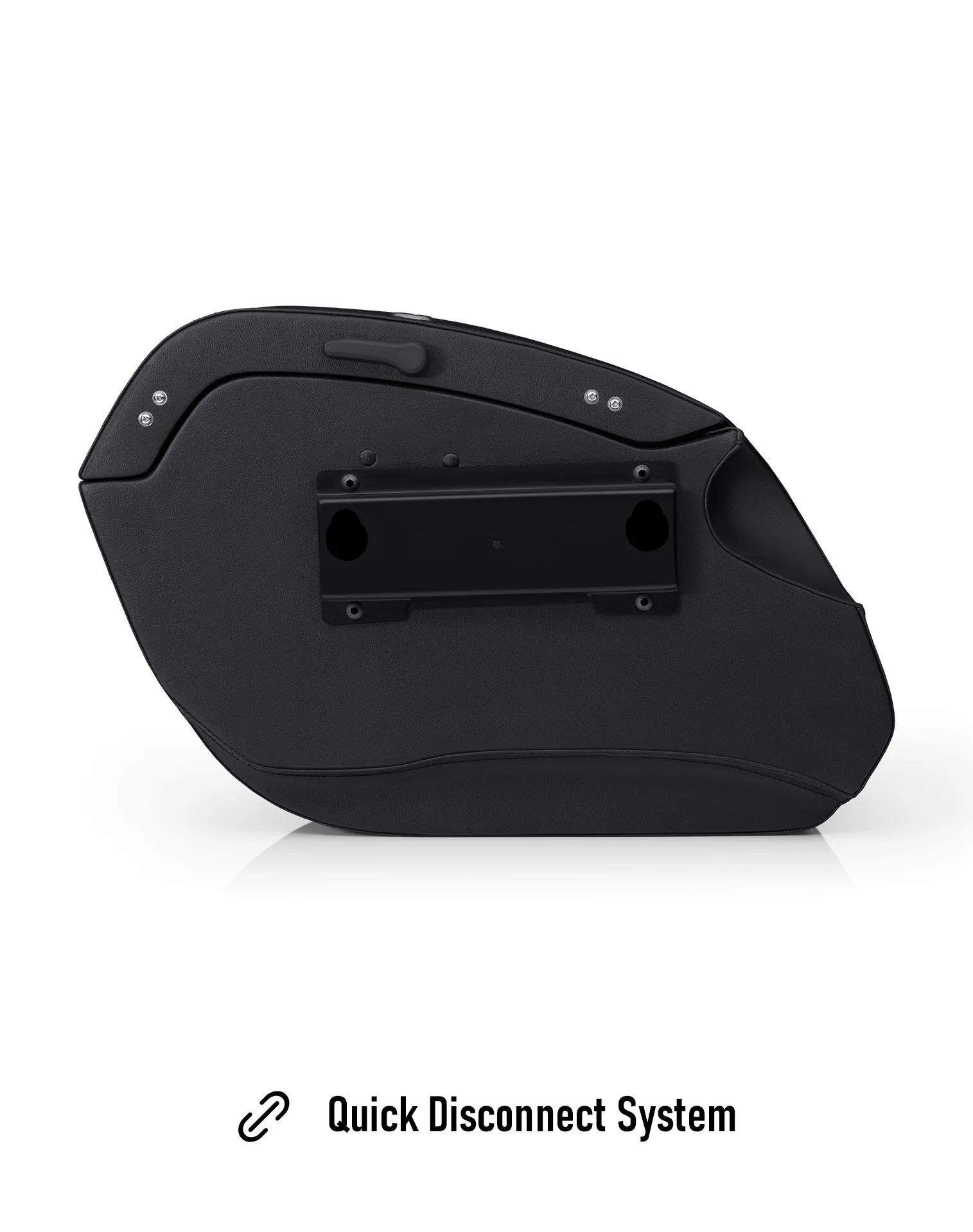 32L - Darkin Large Quick Mount Leather Wrapped Hard Saddlebags for Harley Softail Slim FLSL - Image 11