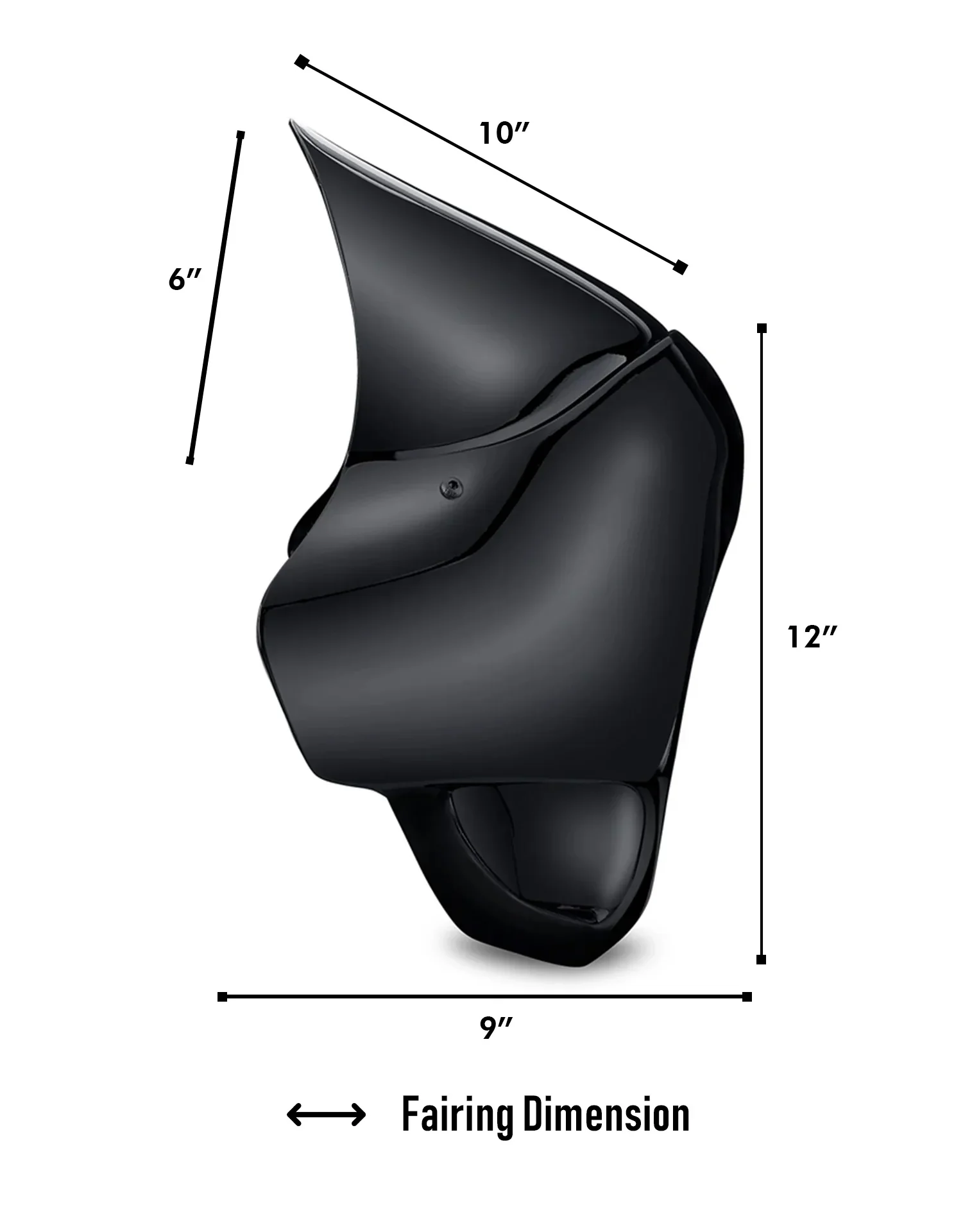 Viking Derby Motorcycle Fairing For Harley Dyna Street Bob FXDB Gloss Black - Image 4