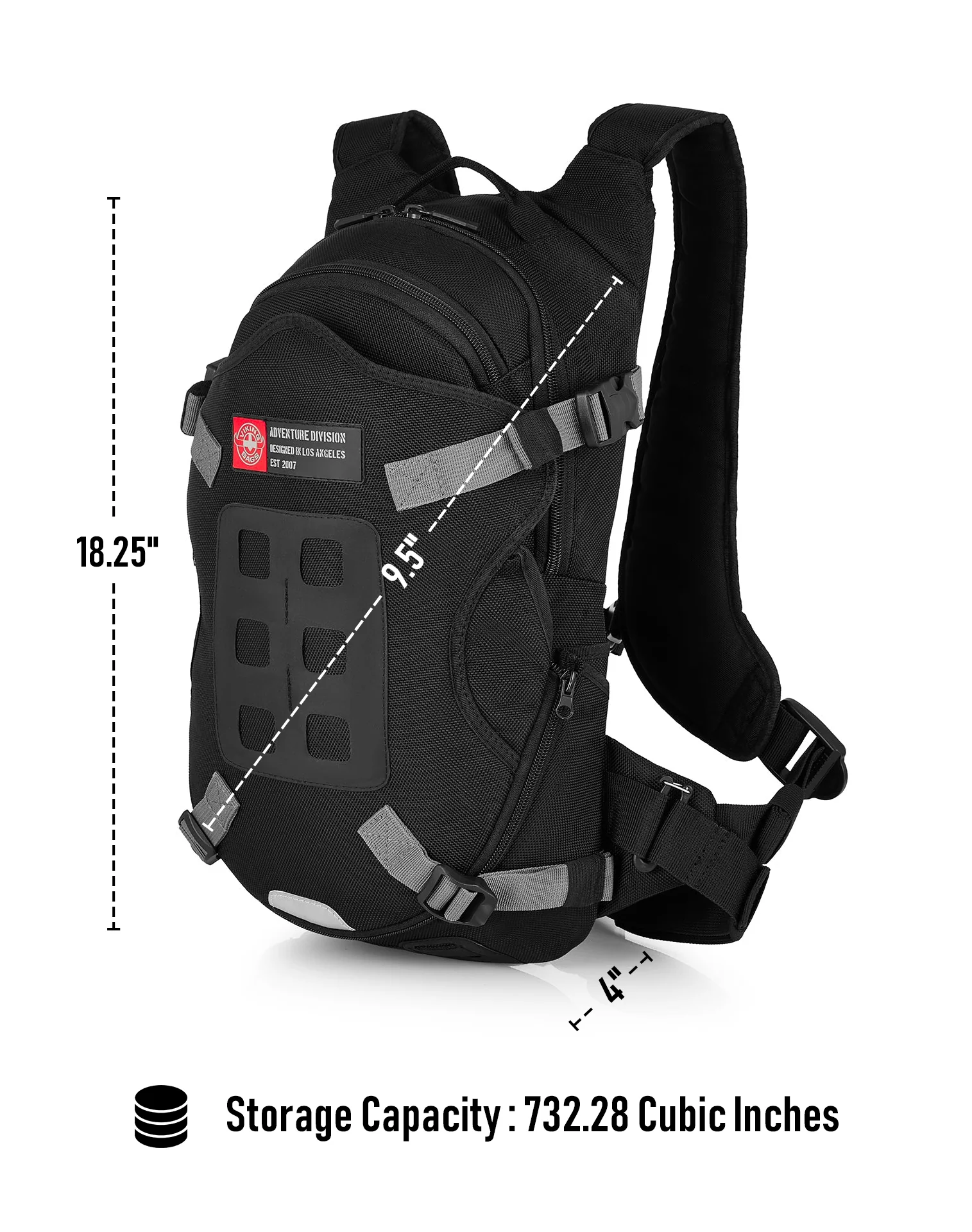 12L - Explorer Ducati Adventure Touring Backpack with Chest Harness - Image 3