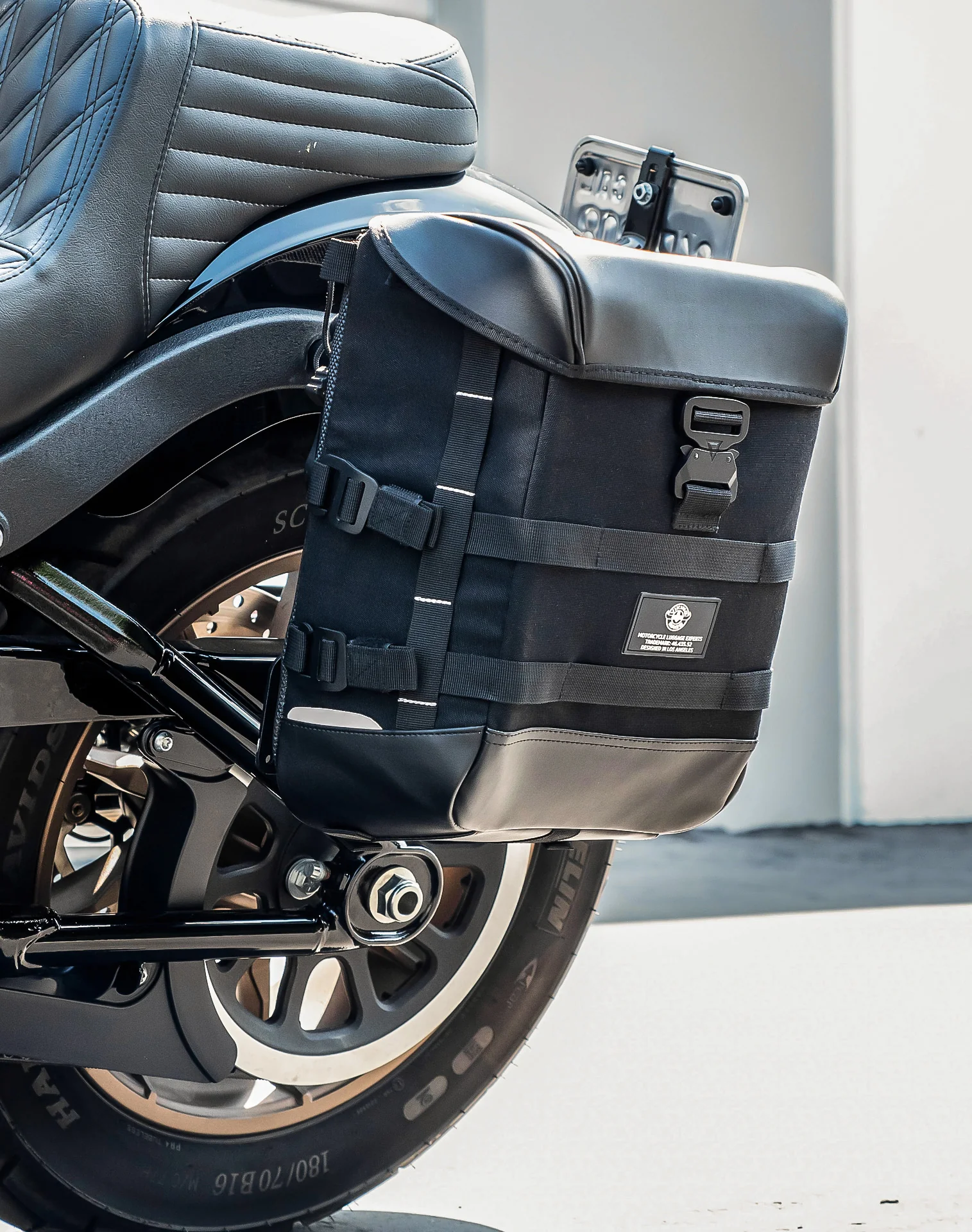 15L - Incognito Quick Mount Medium Solo Saddlebag (Left Only) for Harley Softail Low Rider ST FXLRST - Image 4
