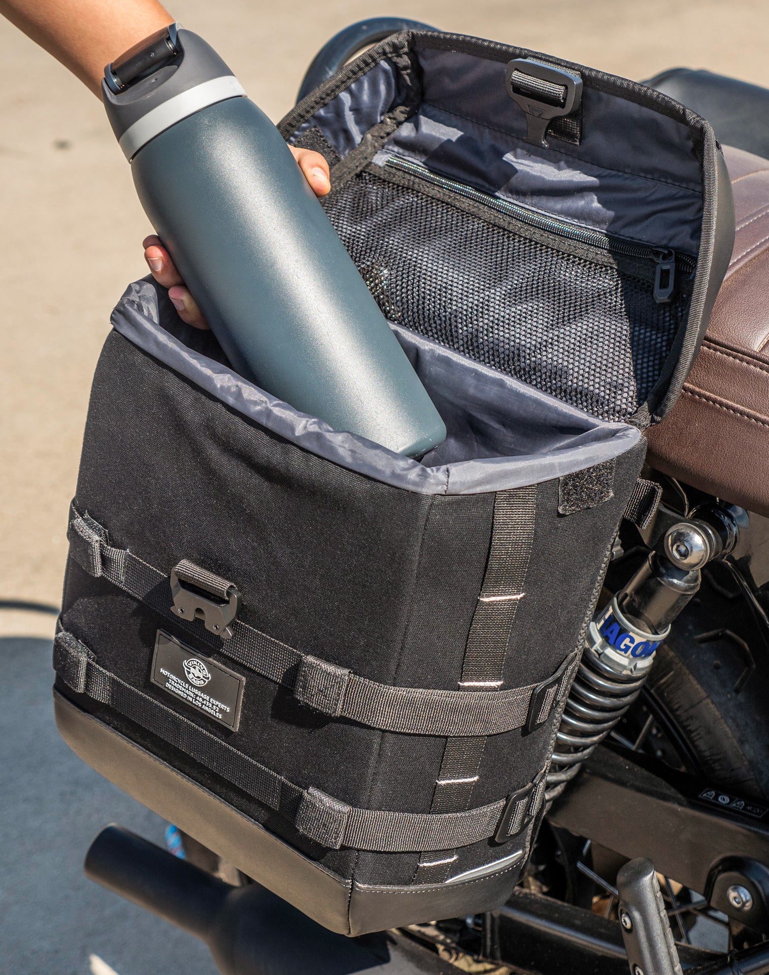 15L - Incognito Quick Mount Medium Triumph Bonneville T100 Solo Motorcycle Saddlebag (Right Only) - Image 6