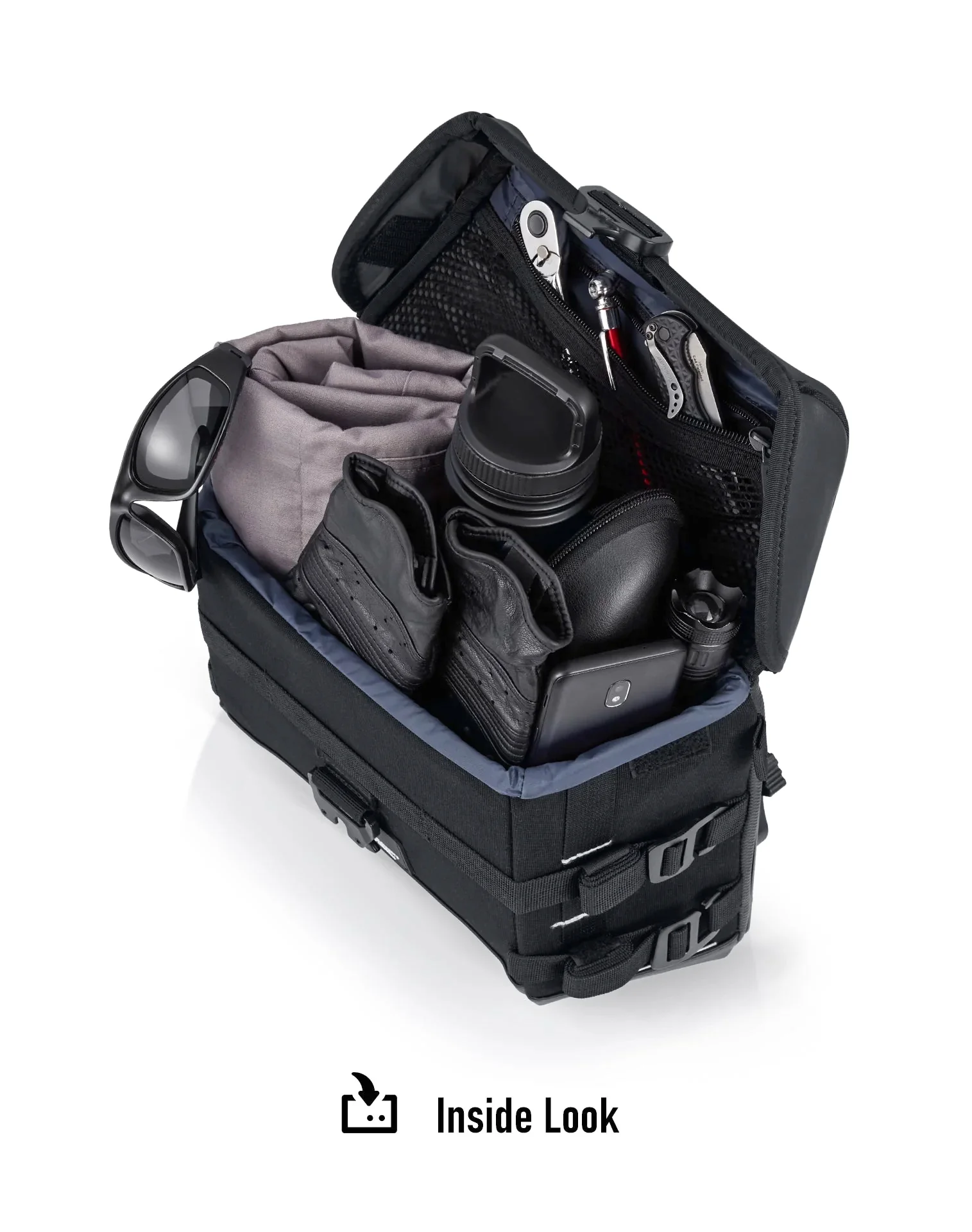 10L - Incognito Quick Mount Small Solo Motorcycle Saddlebag (Right Only) for Harley Softail Fat Boy FLSTF/I - Image 11