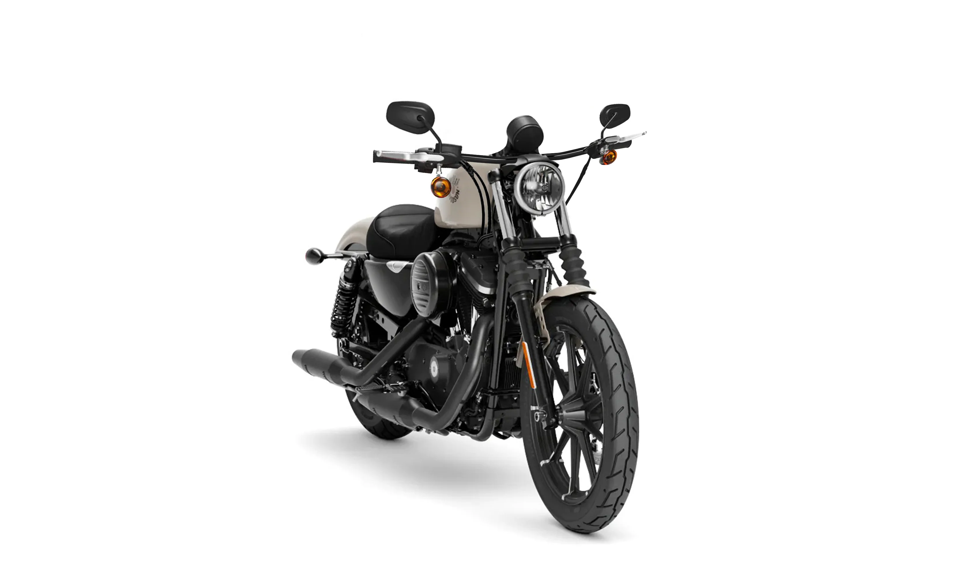Viking Iron Born Drag Handlebar For Harley Sportster 883 Iron XL883N Gloss Black - Image 2