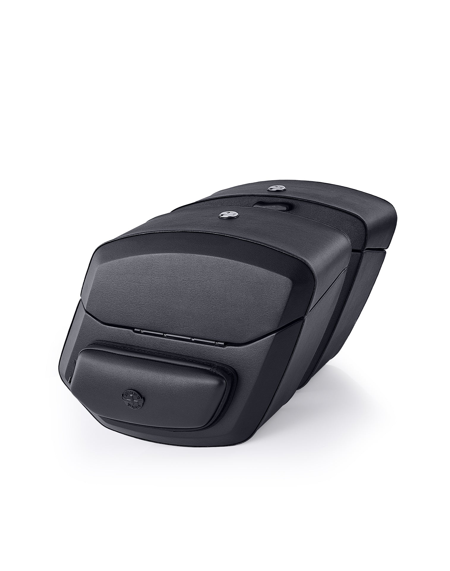 24L - Ironclad Quick-Mount Medium Harley Dyna Wide Glide FXDWG Leather Wrapped Hard Saddlebags