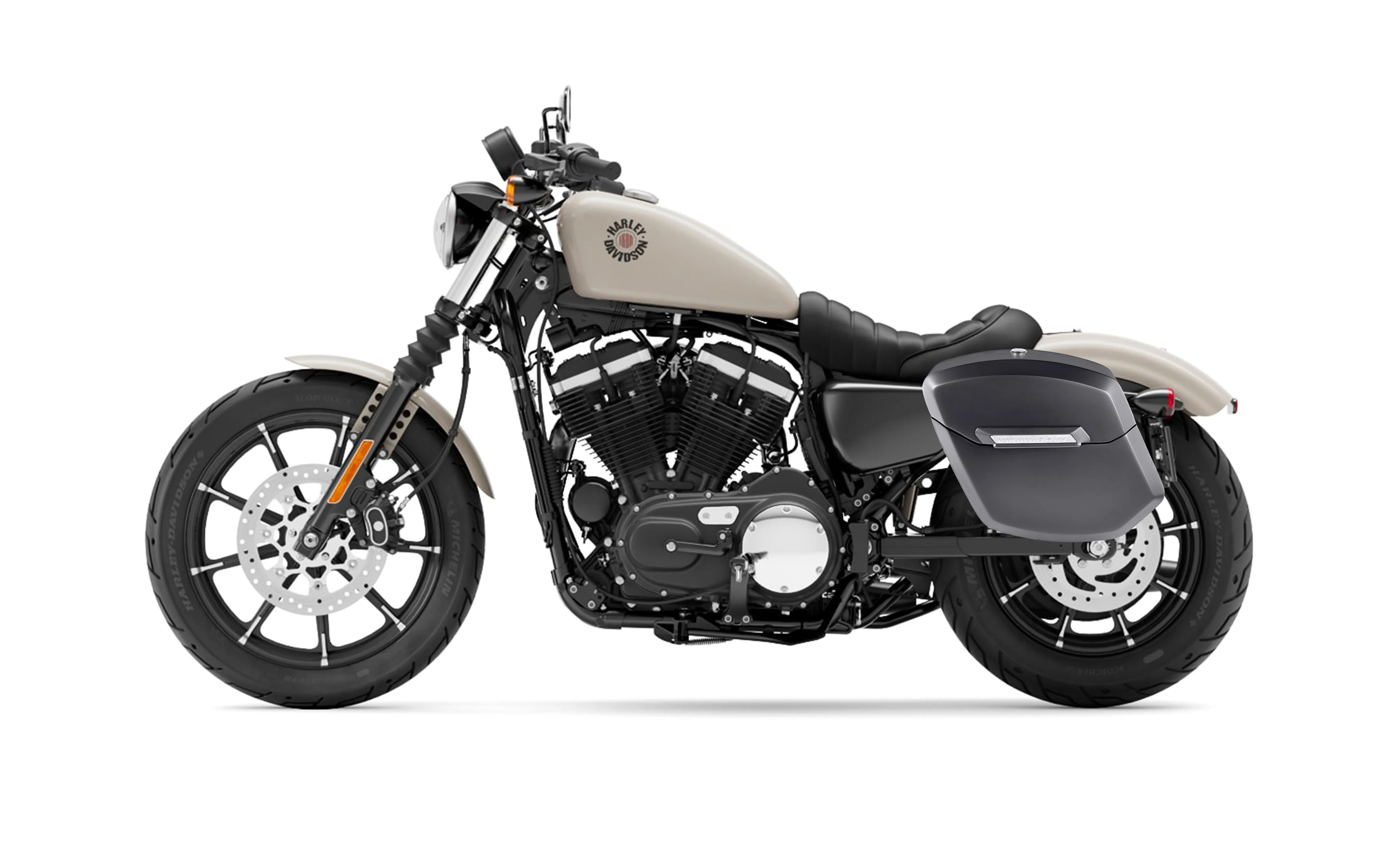 24L - Ironclad Quick-Mount Medium Harley Sportster 883 Iron XL883N Matte Hard Saddlebags - Image 2