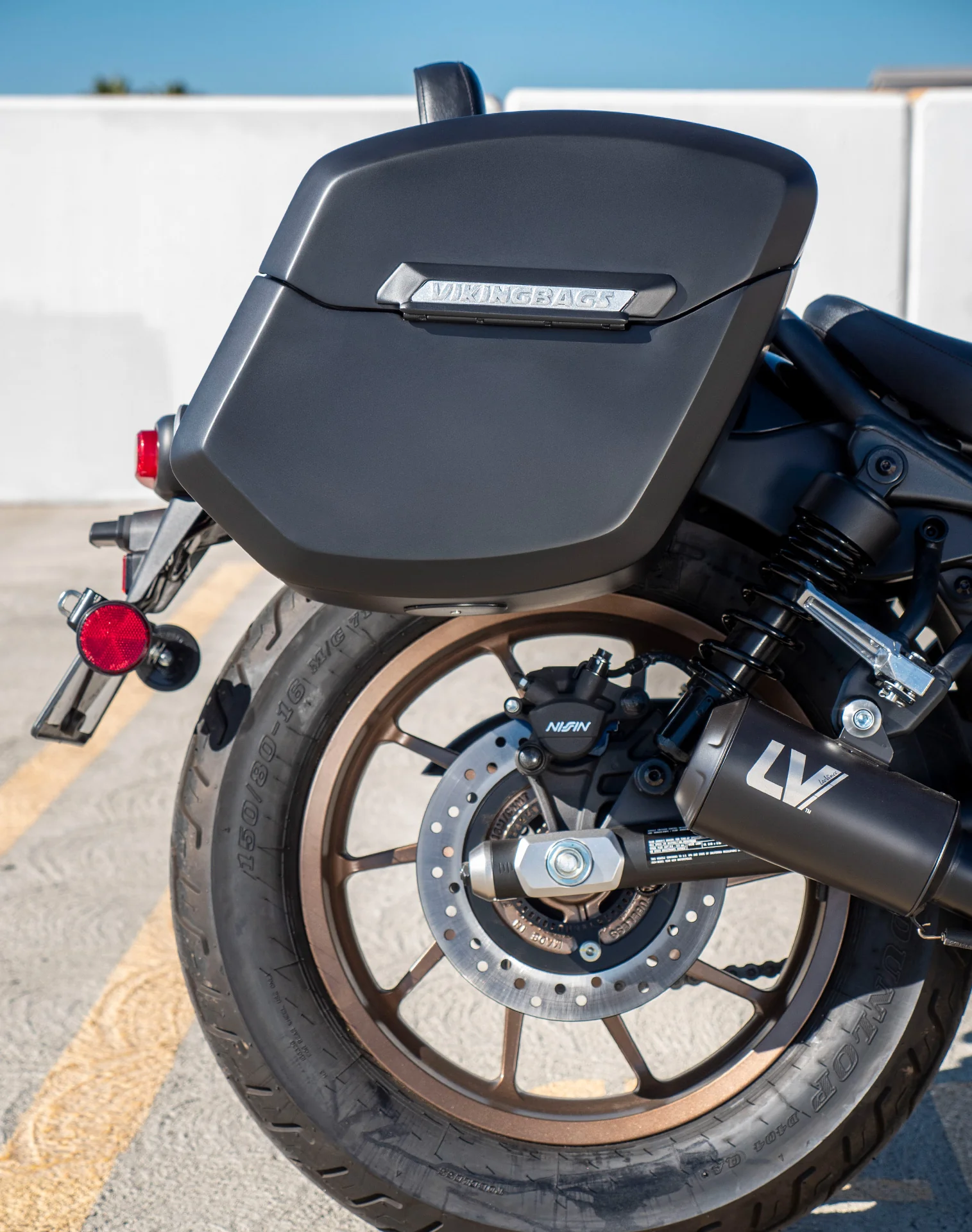 24L - Ironclad Quick-Mount Medium Honda Rebel 500 Matte Hard Saddlebags - Image 4