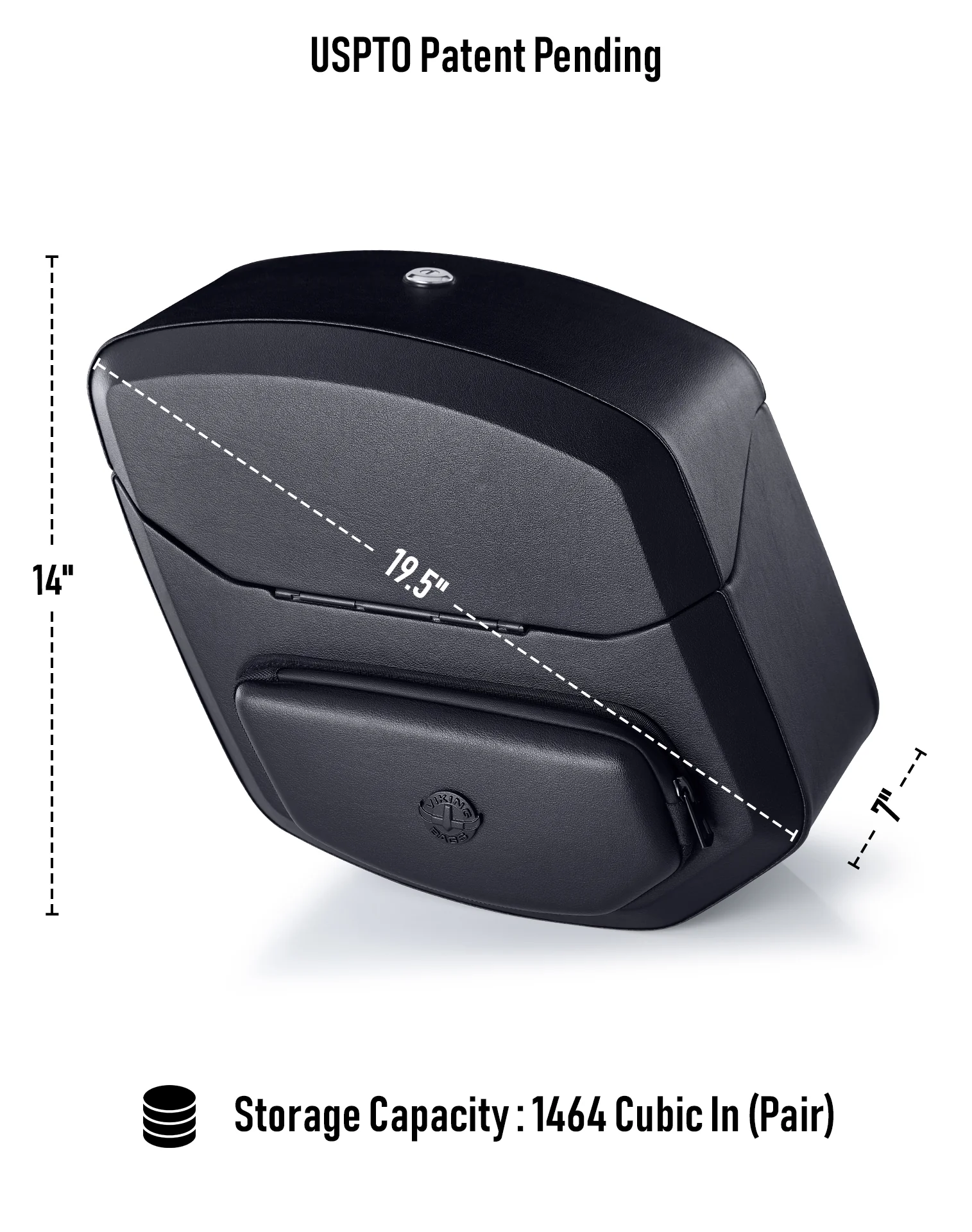 24L - Ironclad Quick-Mount Medium Triumph Scrambler 400 X Leather Wrapped Hard Saddlebags - Image 3