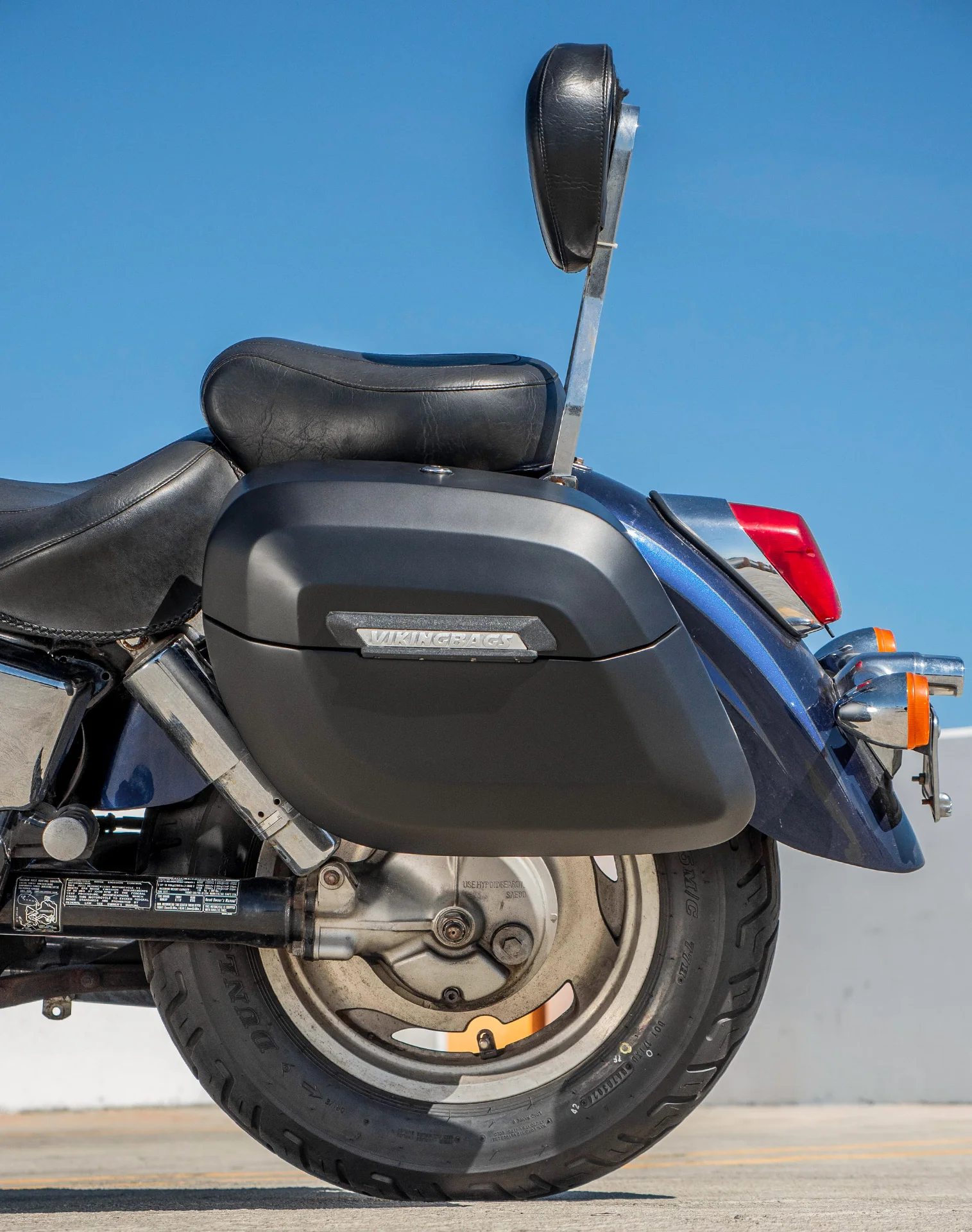 36L - Lamellar Raven Extra Large Honda Shadow 1100 Sabre Shock Cutout Matte Motorcycle Hard Saddlebags - Image 4