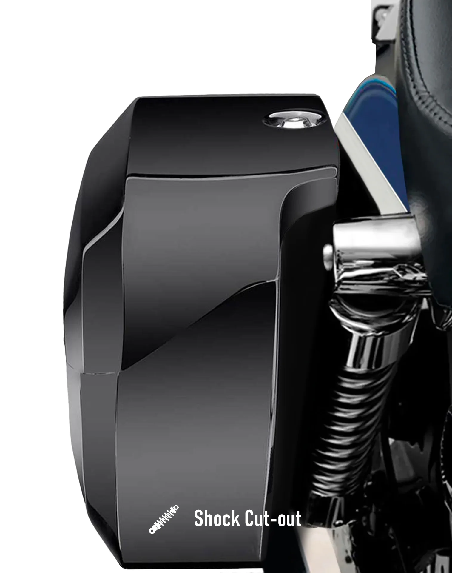 36L - Lamellar Raven Extra Large Honda Shadow 750 RS Shock Cut-out Painted Motorcycle Hard Saddlebags - Image 7