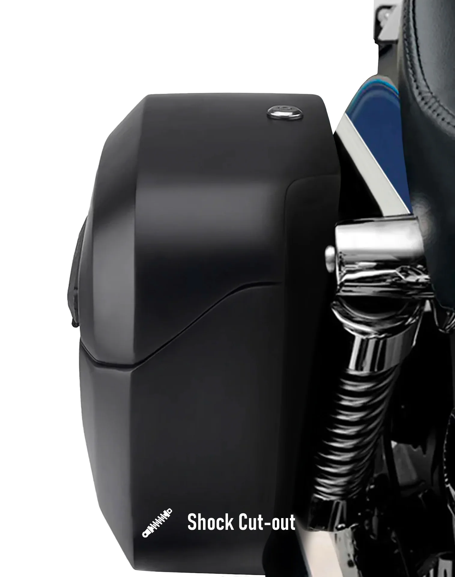 36L - Lamellar Raven Extra Large Kawasaki Mean Streak 1600 Shock Cutout Matte Motorcycle Hard Saddlebags - Image 7