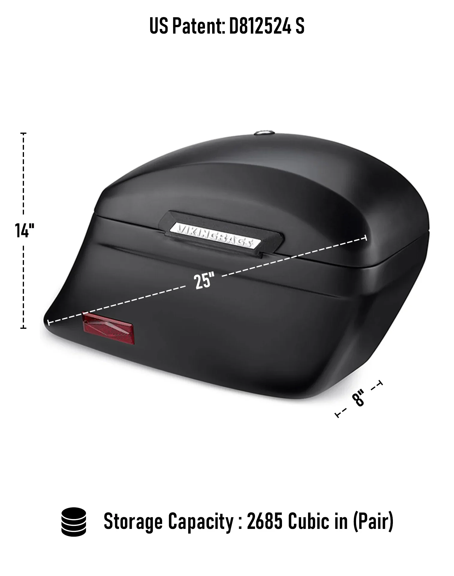 44L - Lamellar Stallion Extra Large Matte Motorcycle Hard Saddlebags for Harley Softail Heritage FLHC/S - Image 7
