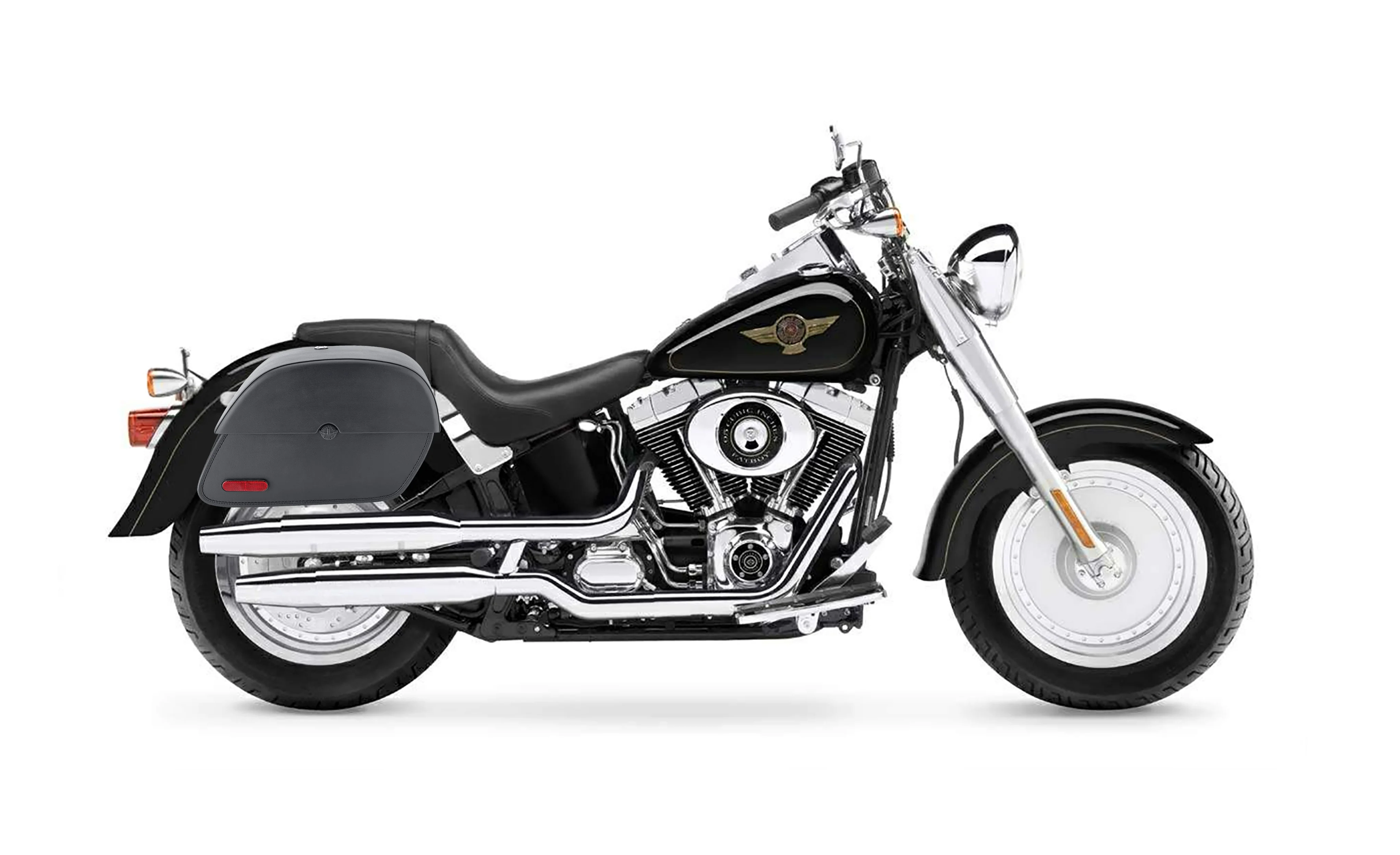28L - Panzer Medium Hard Mount Saddlebags for Harley Softail Fatboy FLSTF/I - Image 2