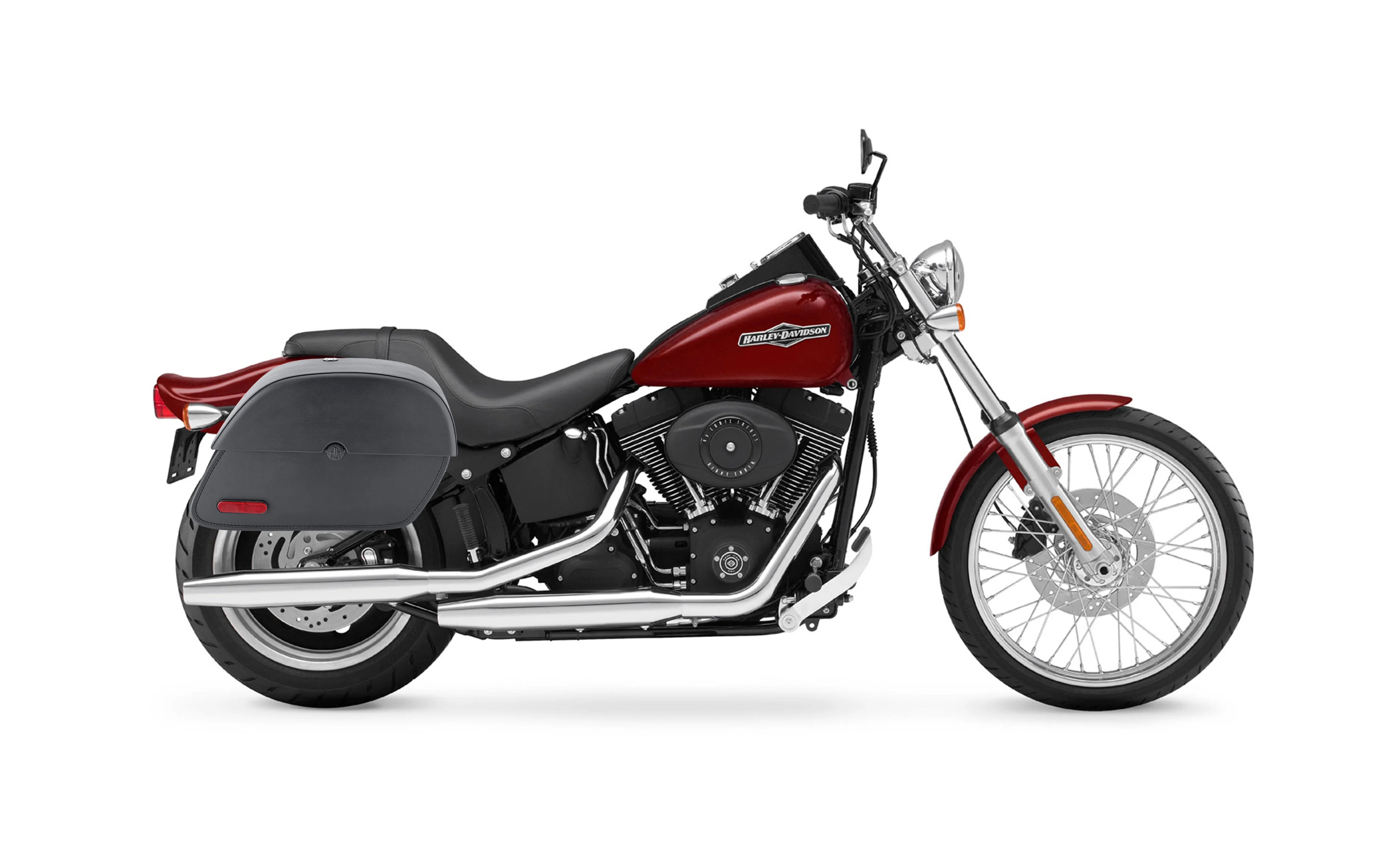 28L - Panzer Medium Hard Mount Saddlebags for Harley Softail Night Train FXSTB/I - Image 2