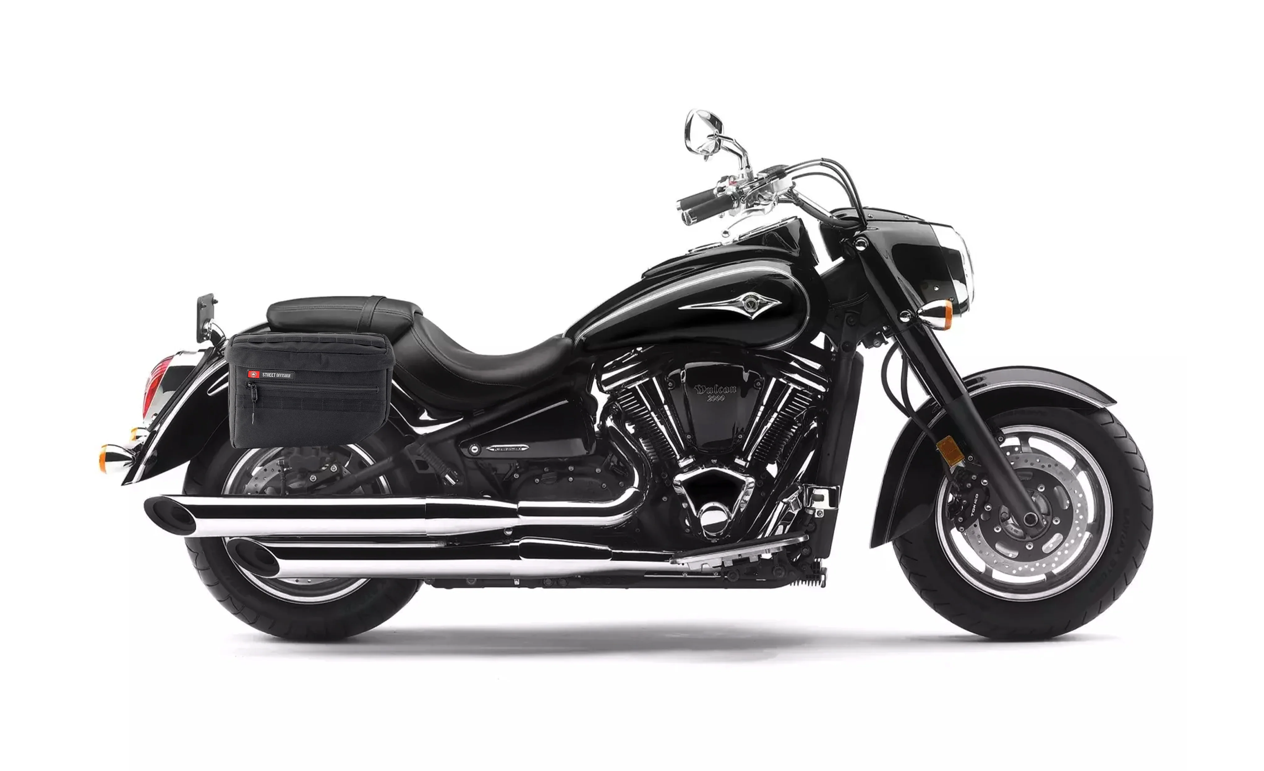 18L - Patriot Medium Kawasaki Vulcan 2000 VN2000 Motorcycle Throw Over Saddlebags - Image 2