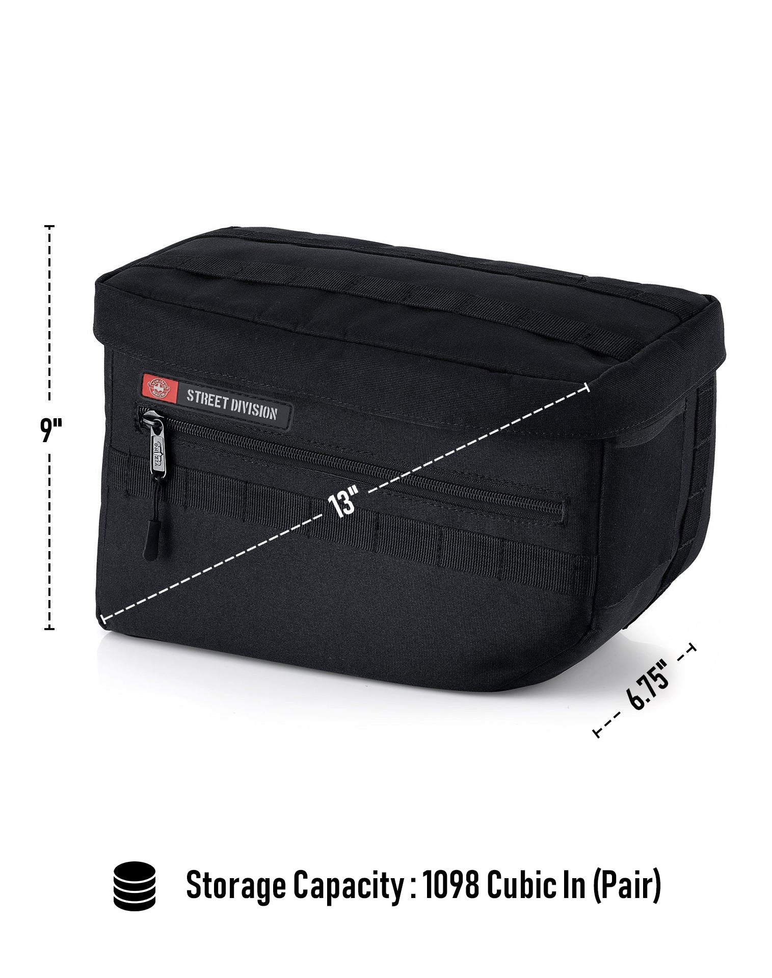 18L - Patriot Medium Motorcycle Throw Over Saddlebags for Harley Dyna Fat Bob FXDF/SE - Image 7
