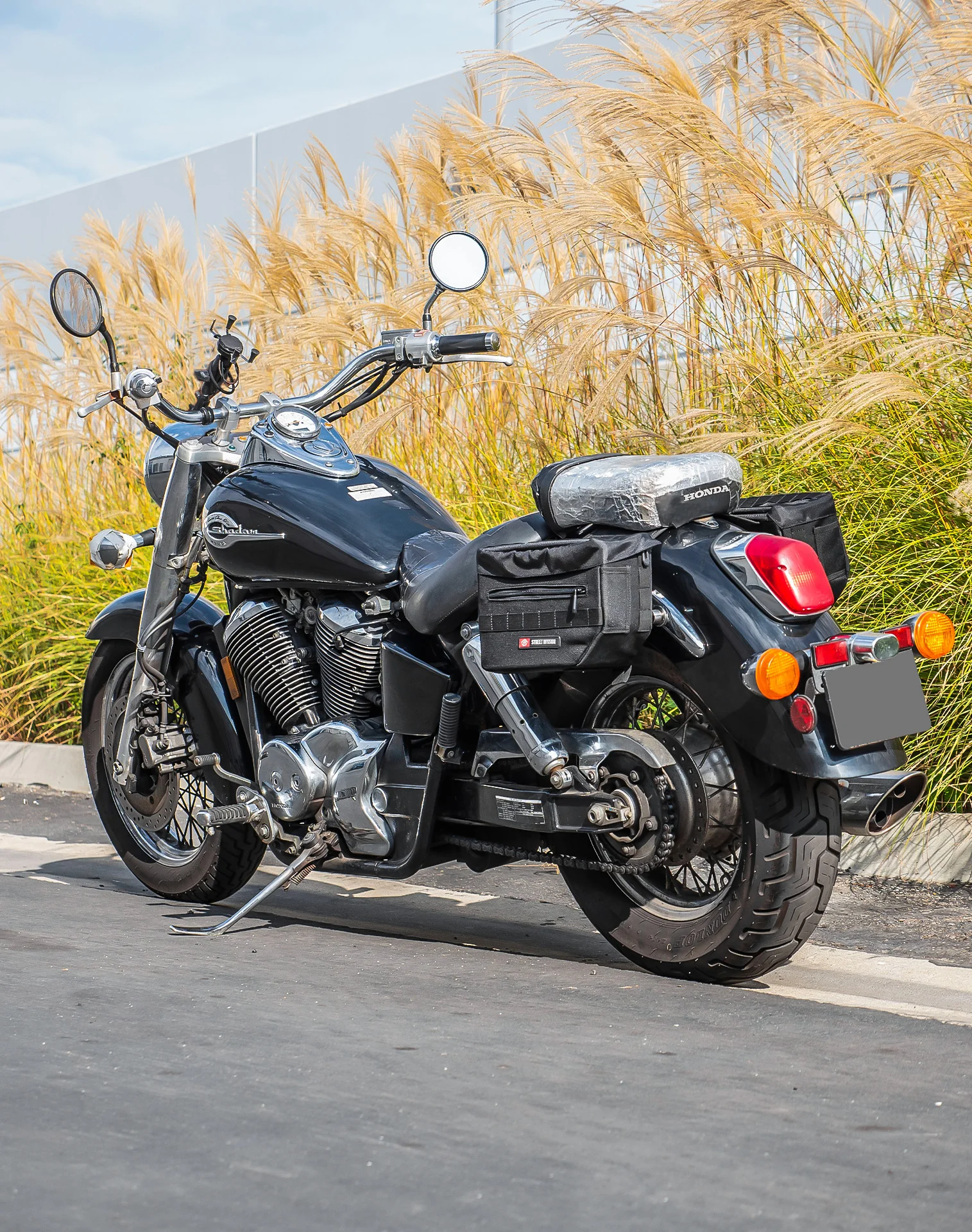 10L - Patriot Small Honda Shadow 750 ACE Throw Over Saddlebags - Image 3