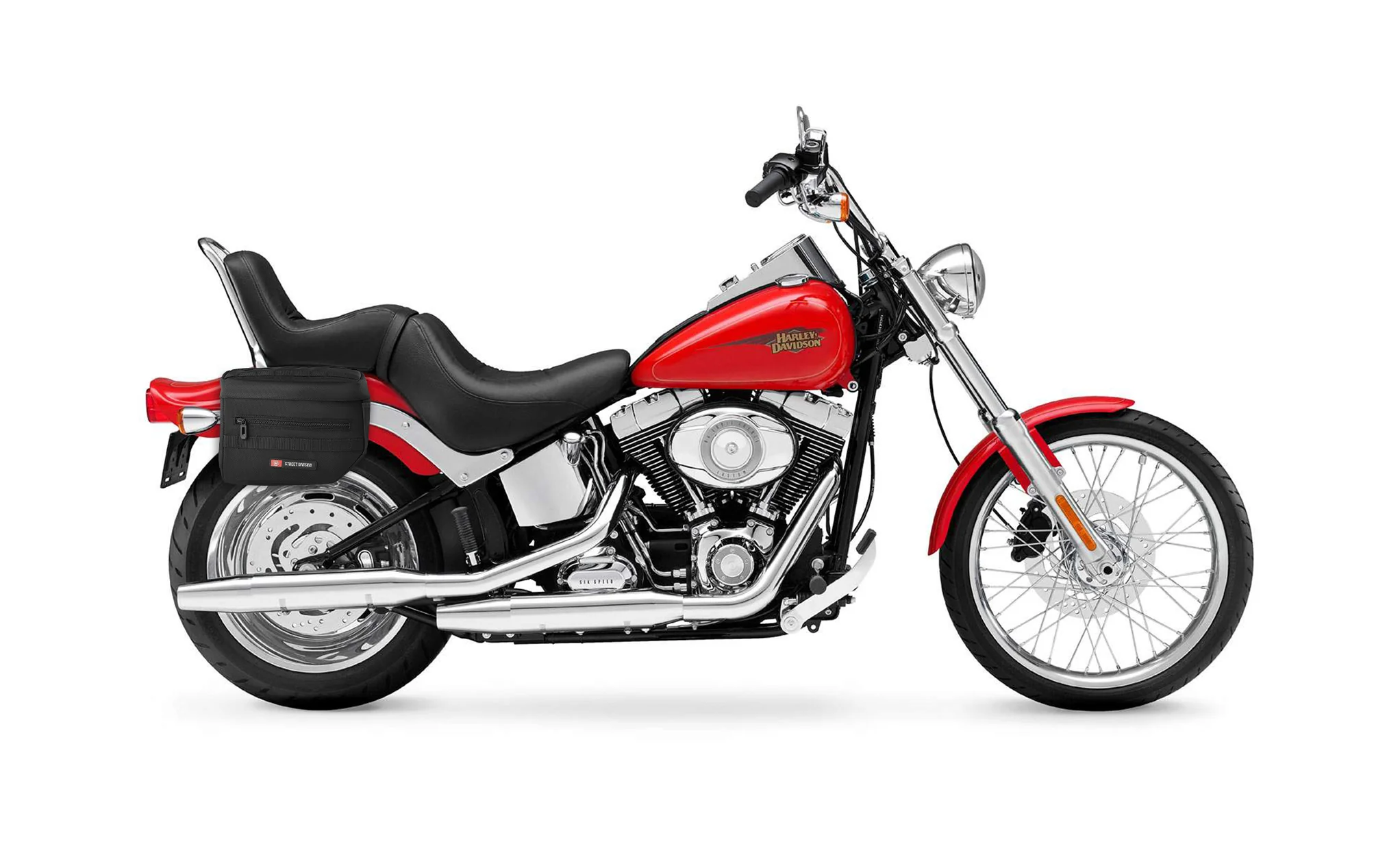 10L - Patriot Small Throw Over Saddlebags for Harley Softail Custom FXSTC - Image 2
