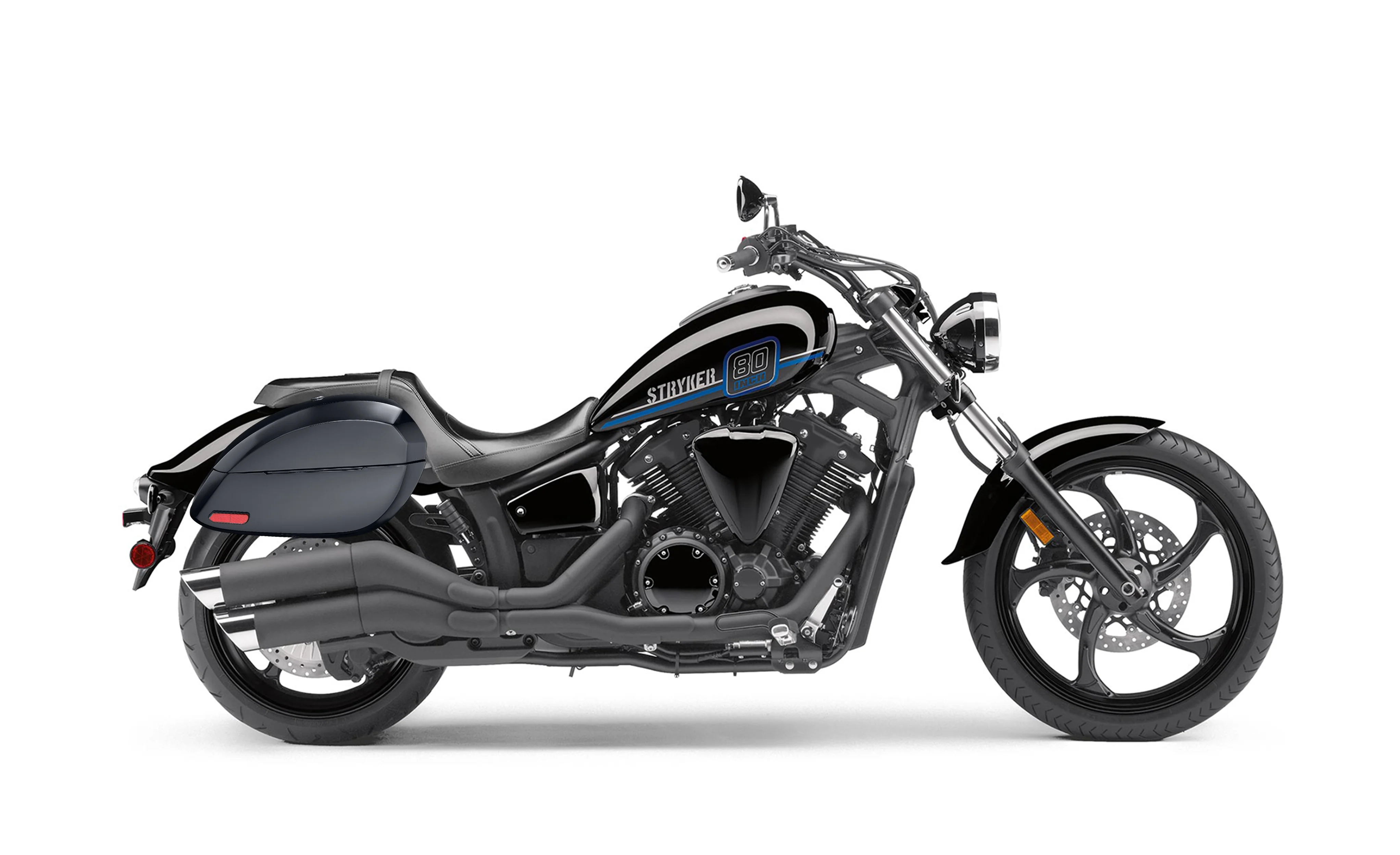 28L - Phantom Large Yamaha Stryker Painted Motorcycle Hard Saddlebags - Image 2