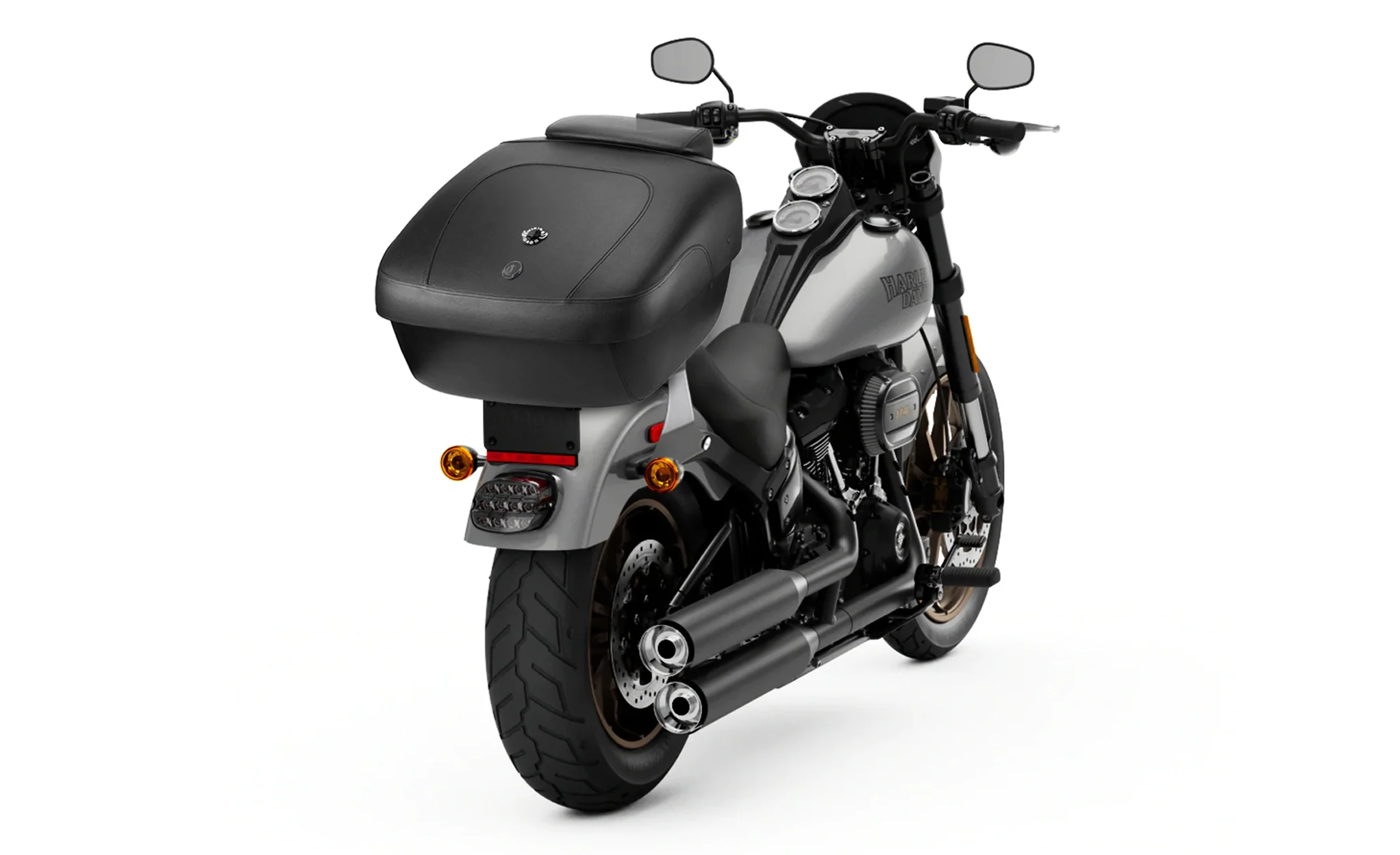 44L - Premium Extra Large Leather Wrapped Hard Motorcycle Trunk - Image 2