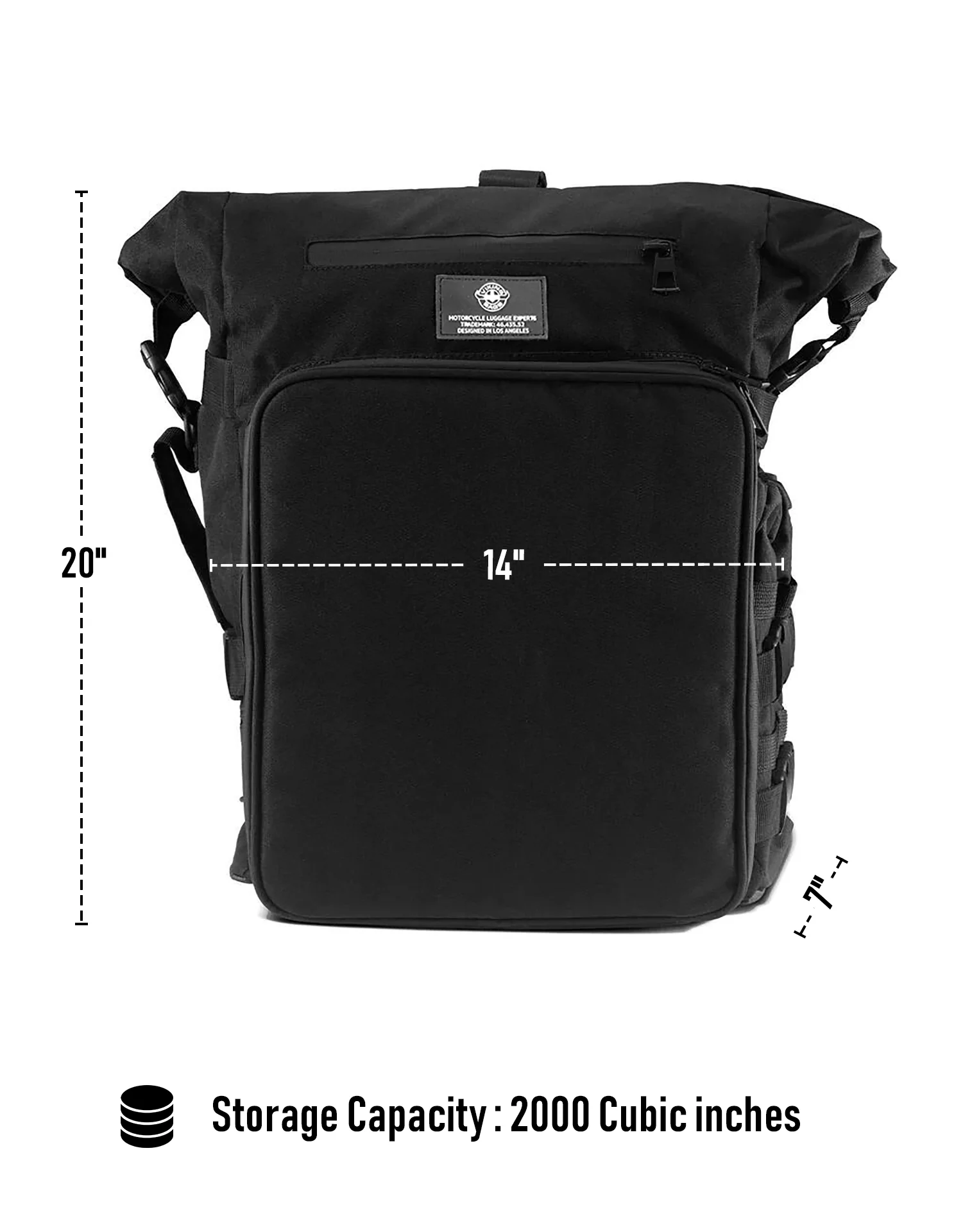 32L - Renegade XL Kawasaki Motorcycle Sissy Bar Bag - Image 7