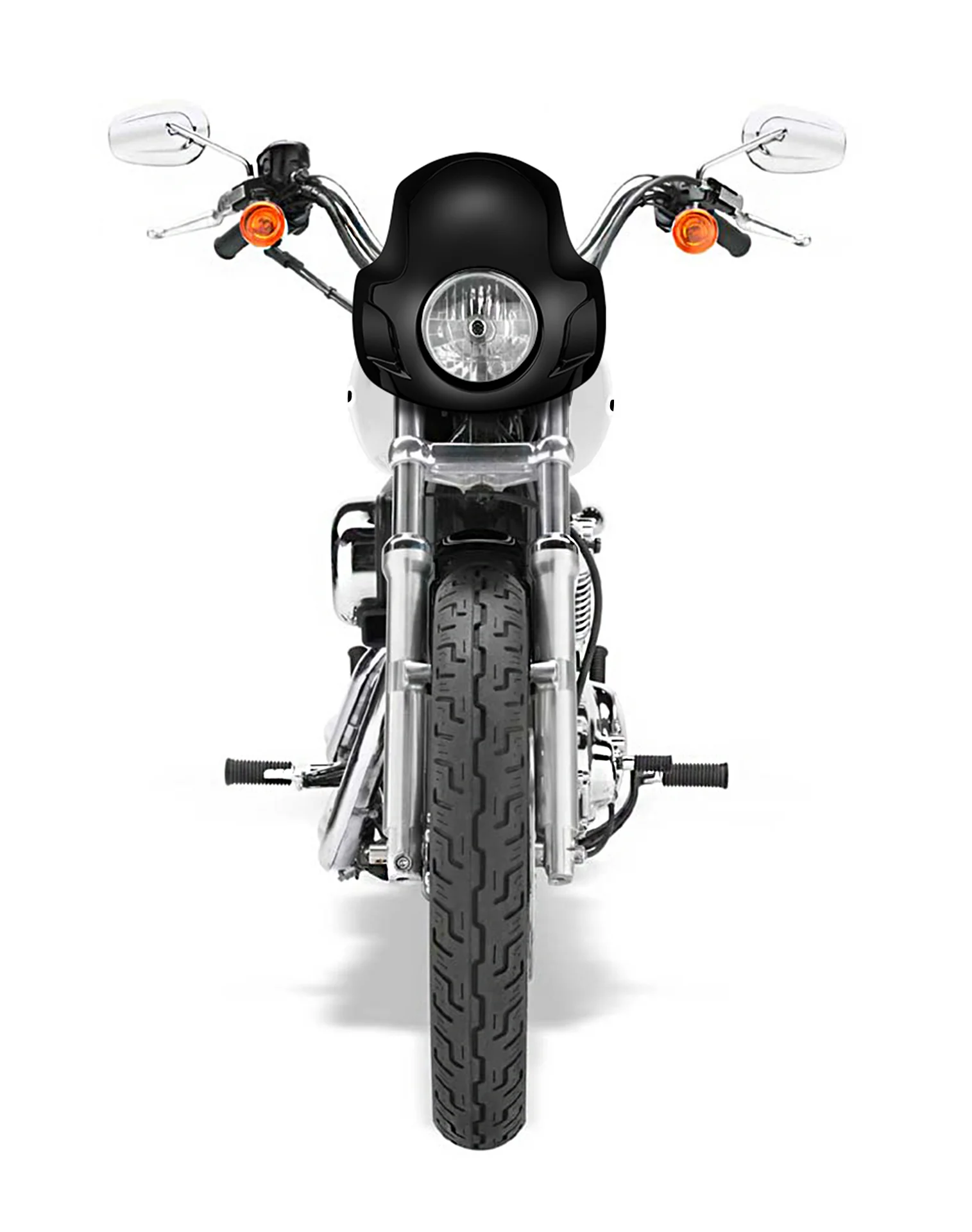 Viking Strider Sport Motorcycle Fairing For Harley Sportster 1200 Low XL1200L Gloss Black - Image 3