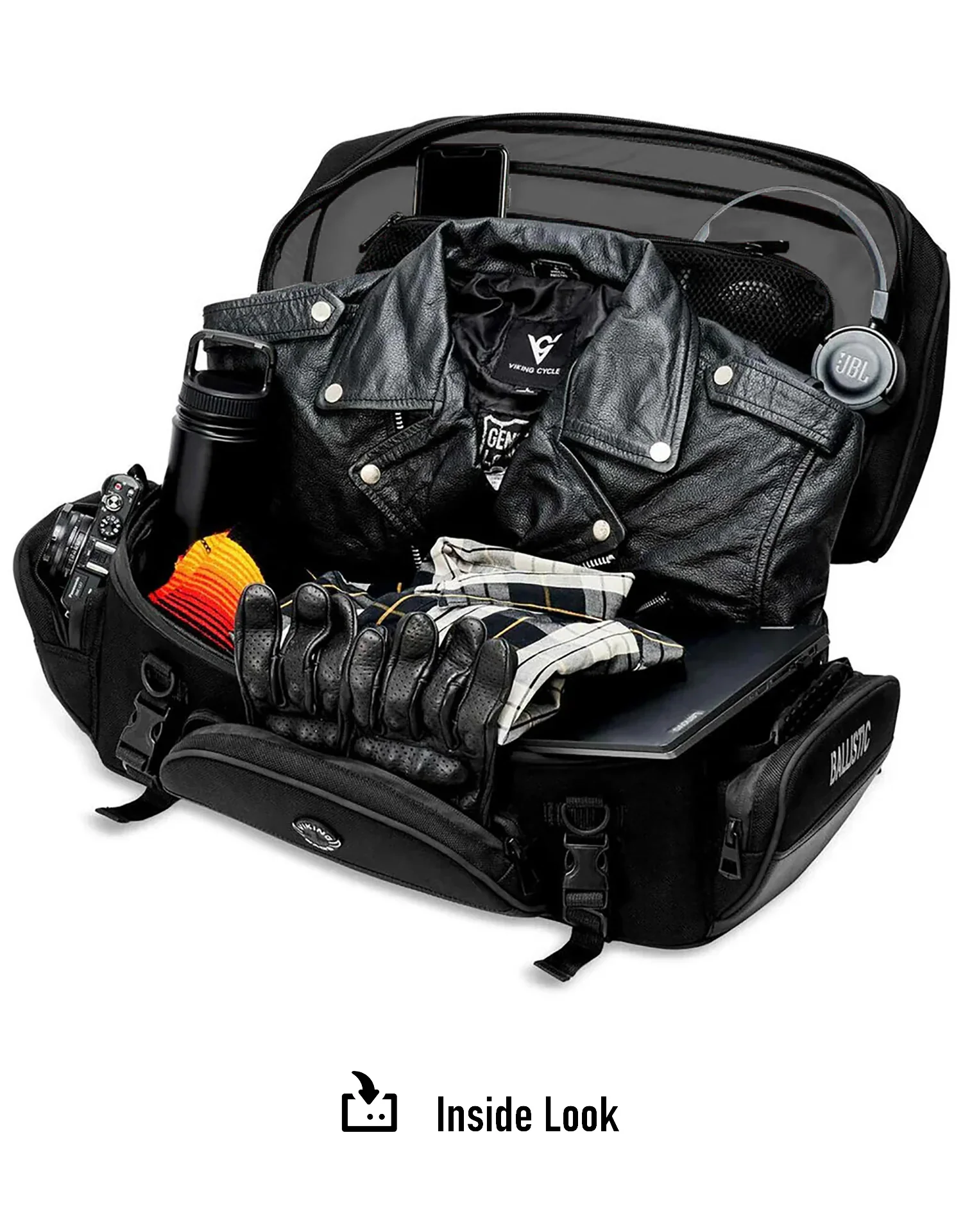 42L - Voyage Elite XL Motorcycle Sissy Bar Bag - Image 9