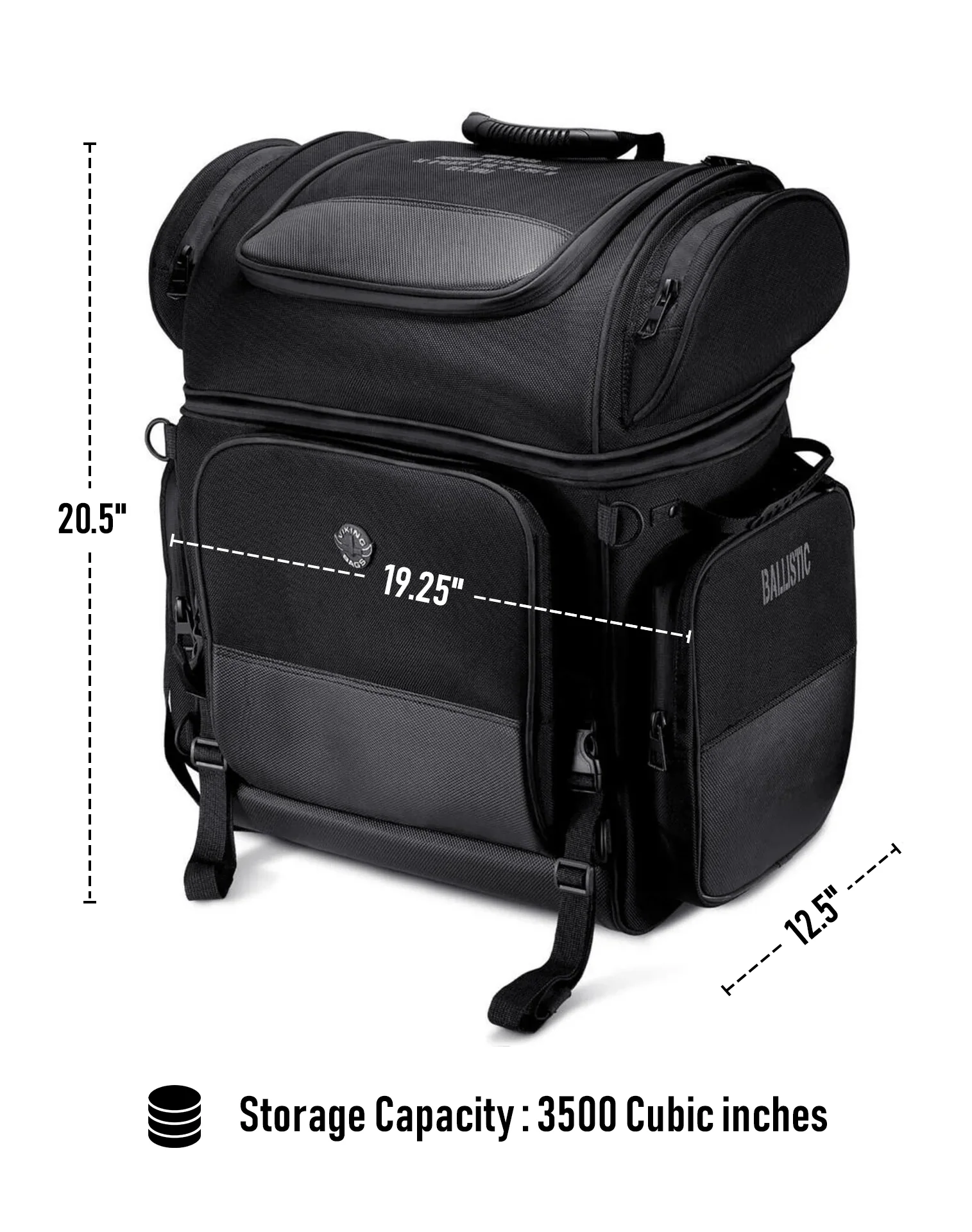 57L - Voyage Premium XL Suzuki Motorcycle Tail Bag - Image 6