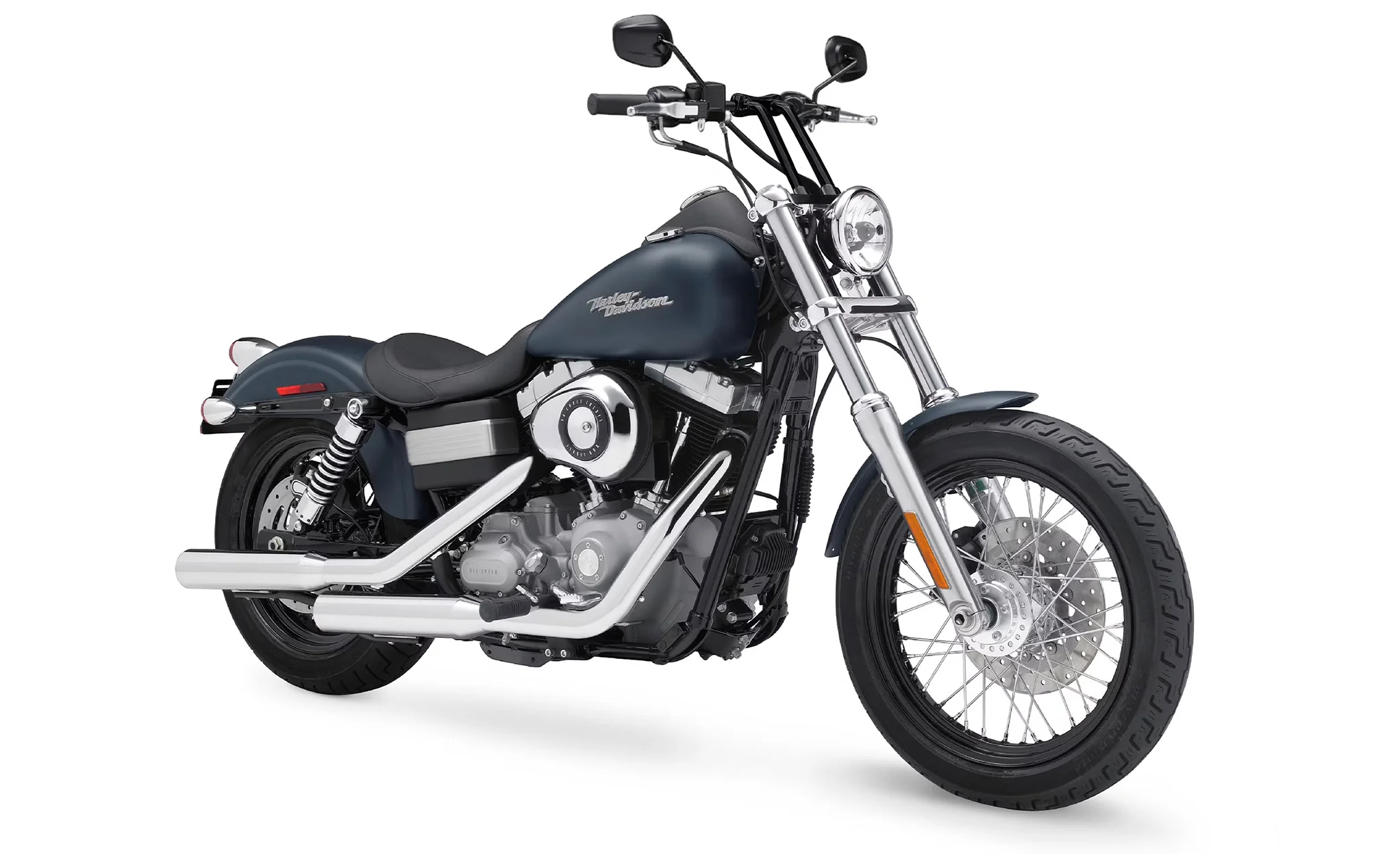 Viking Warlock 12" Pullback Handlebar Risers for Harley Dyna Low Rider FXDL/I Gloss Black - Image 2