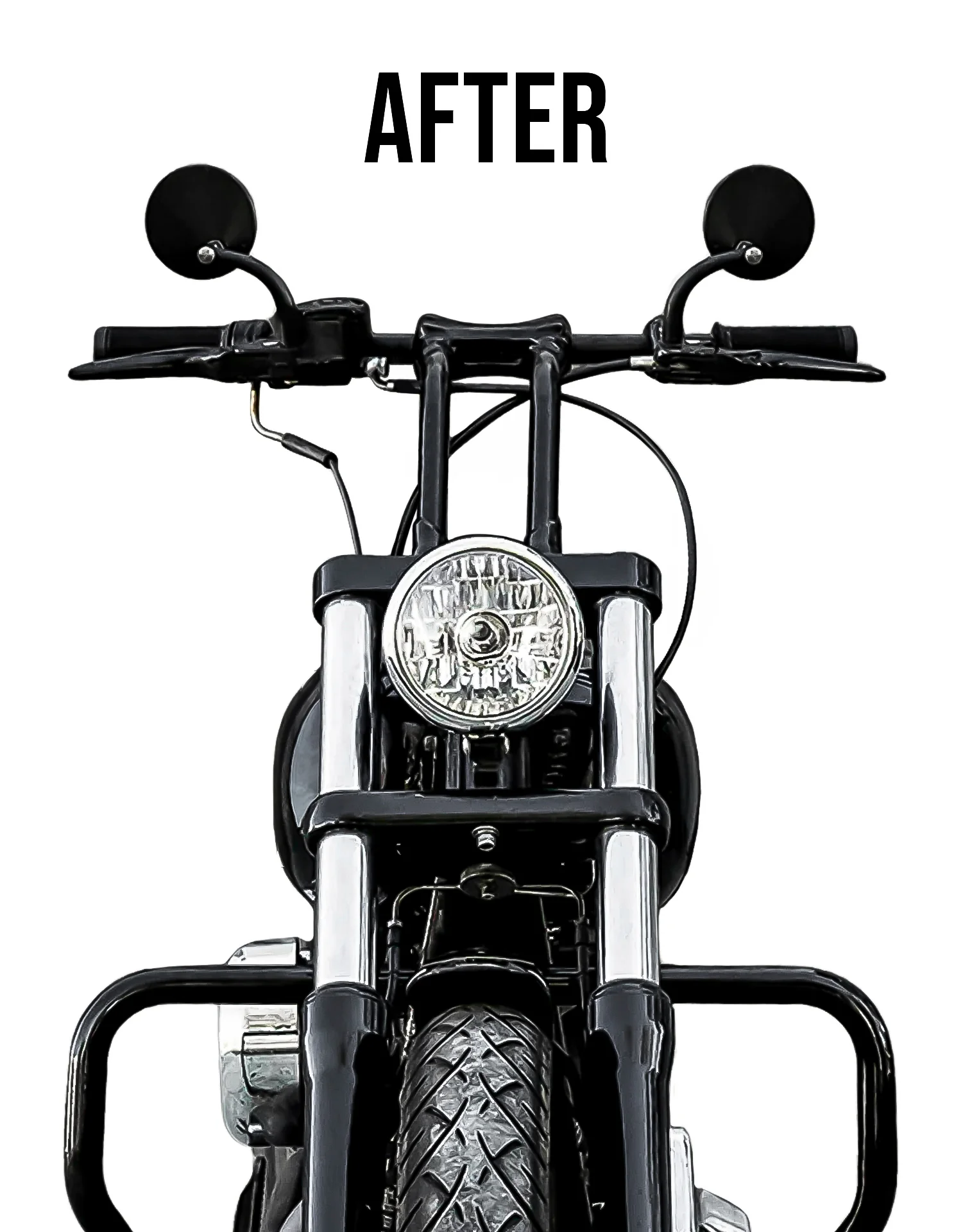 Viking Warlock 12" Pullback Handlebar Risers for Harley Dyna Low Rider FXDL/I Gloss Black - Image 4