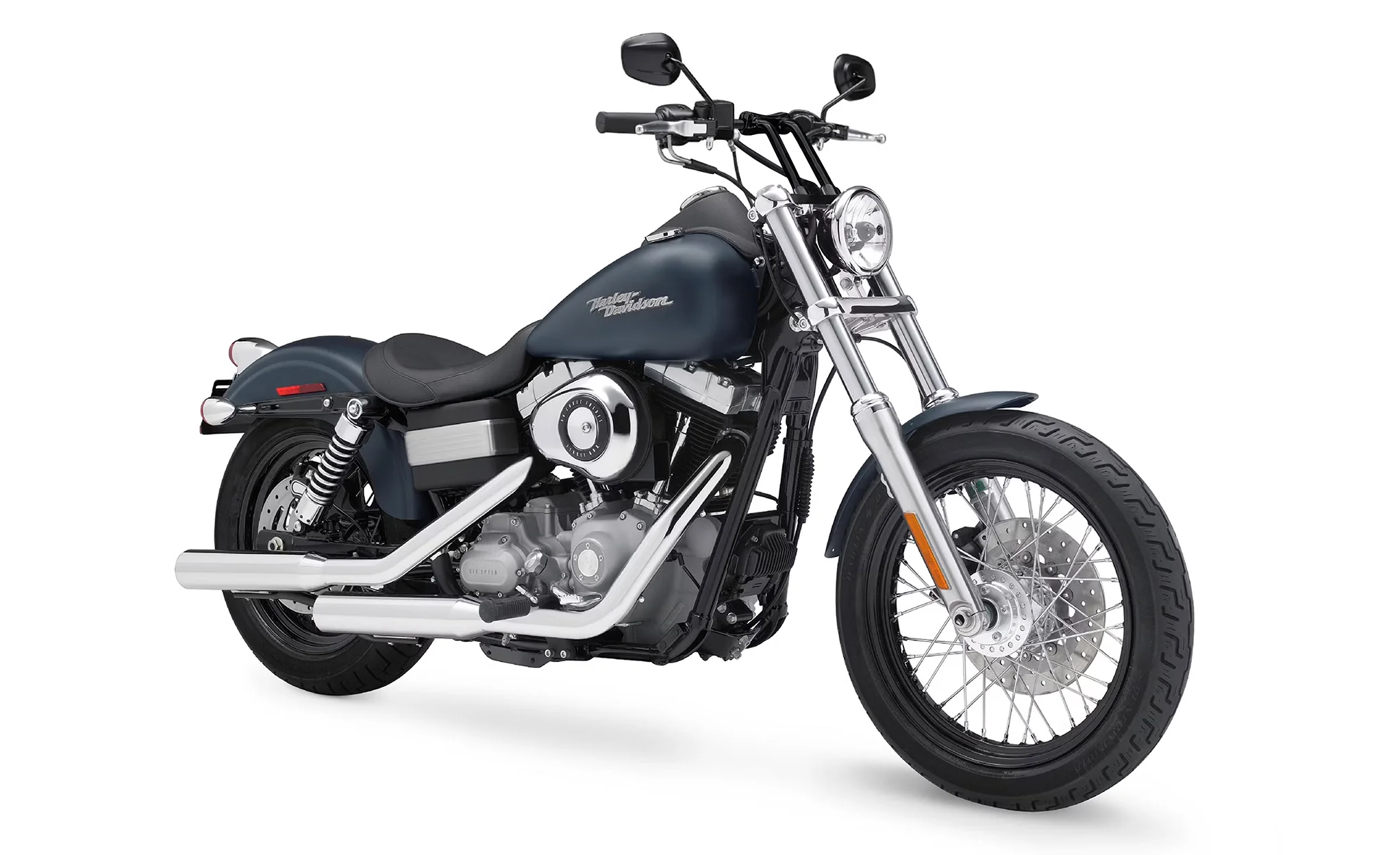 Viking Warlock 8" Pullback Handlebar Risers for Harley Dyna Street Bob FXDB/I Gloss Black - Image 2