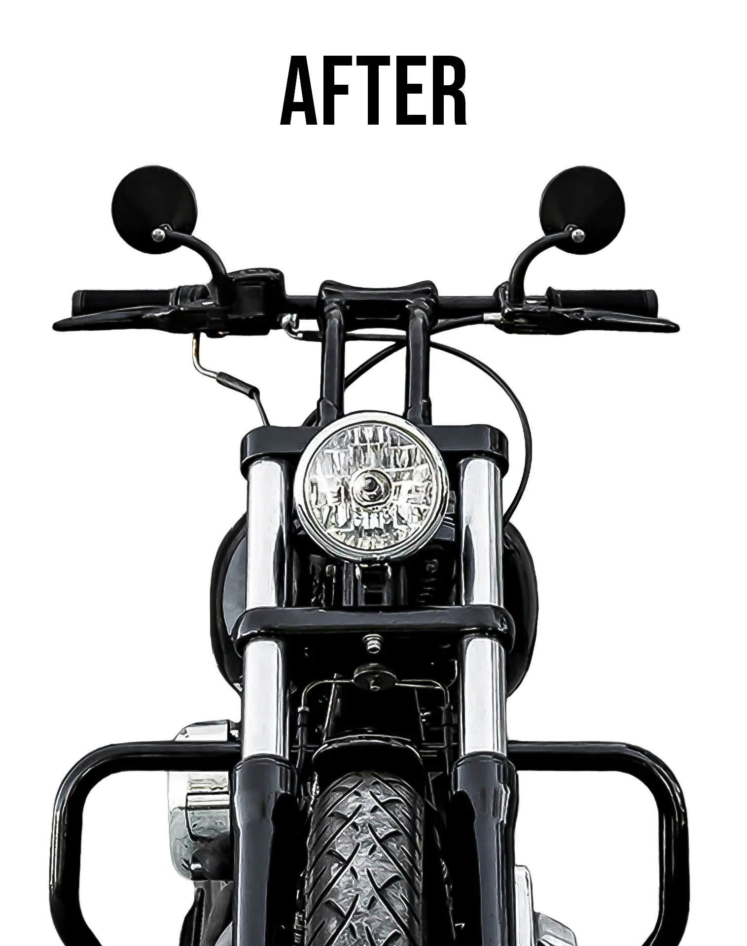 Viking Warlock 8" Pullback Handlebar Risers for Harley Dyna Super Glide Custom FXDC/I Gloss Black - Image 4