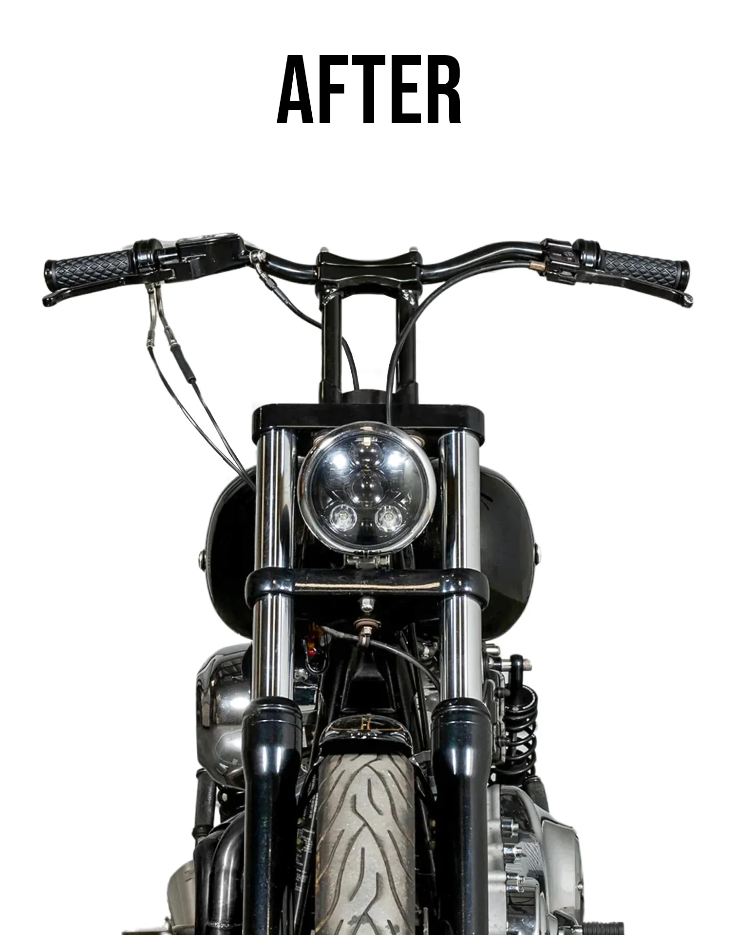Viking Warlock 10" Handlebar Risers for Harley Dyna Low Rider FXDL/I Gloss Black - Image 4
